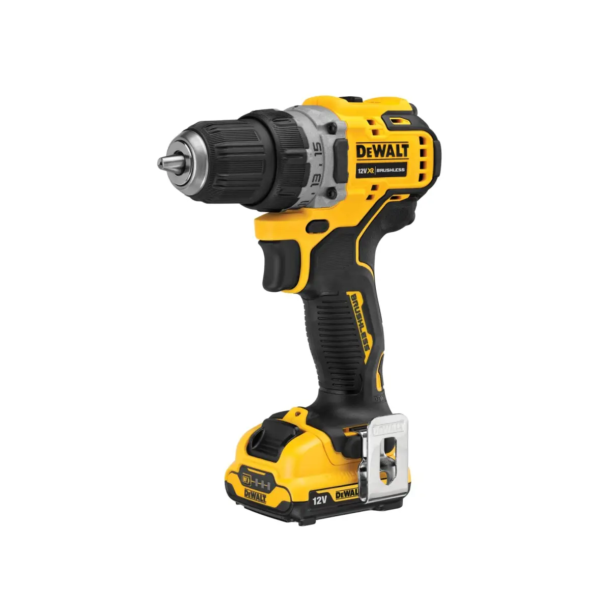 DCD701D2 XR Brushless Sub-Compact Drill Driver 12V 2 x 2.0Ah Li-ion