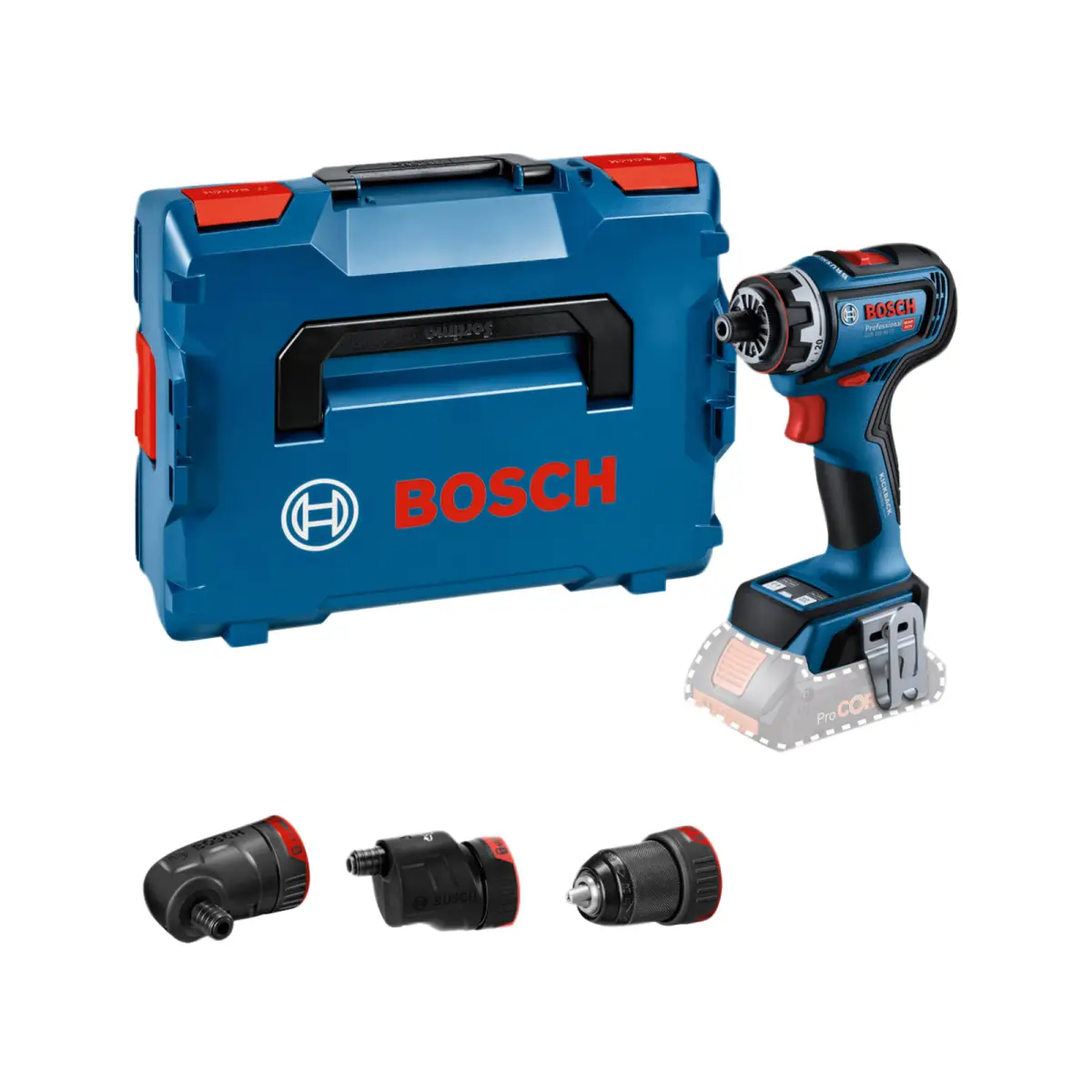 GSR 18V-90 FC Pro FlexiClick Drill Driver + 3 Attachments in Case 18V Bare Unit