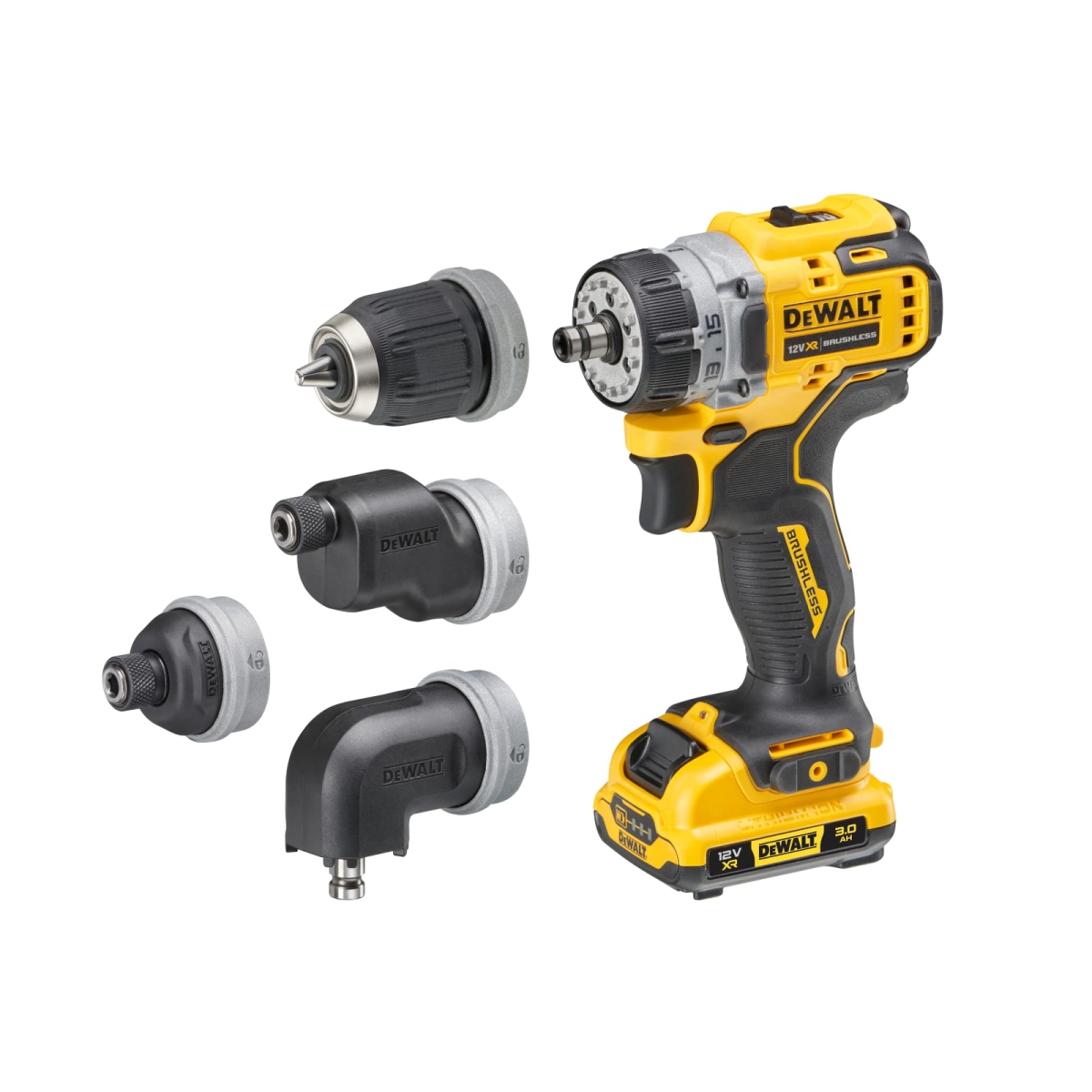 DCD703L2T XR BL Multi-head Drill Driver 12V 2 x 3.0Ah Li-ion
