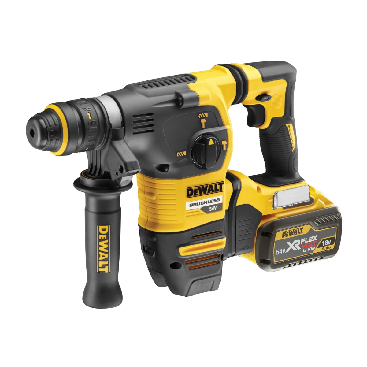 DCH334X2 Brushless Q/C Chuck SDS Plus Hammer 54V 2 x 9.0Ah Li-ion