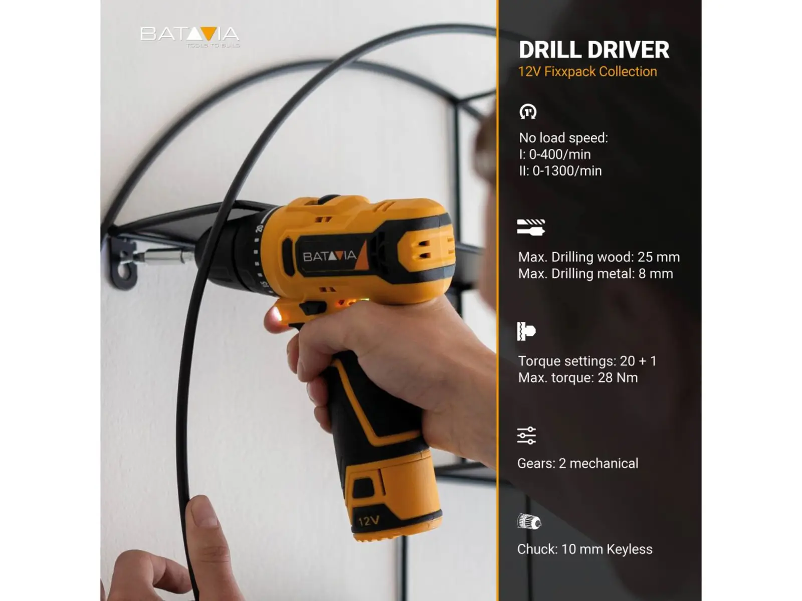 FIXXPACK Drill Driver 12V Bare Unit - Image 4