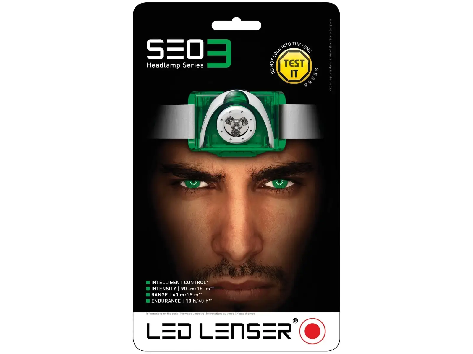 SEO3 LED Headlamp - Green (Test-It Pack) - Image 7