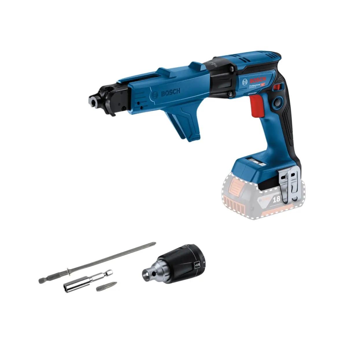 GTB 18V-45 Professional Drywall Screwdriver 18V Bare Unit + GMA 55 Attachment