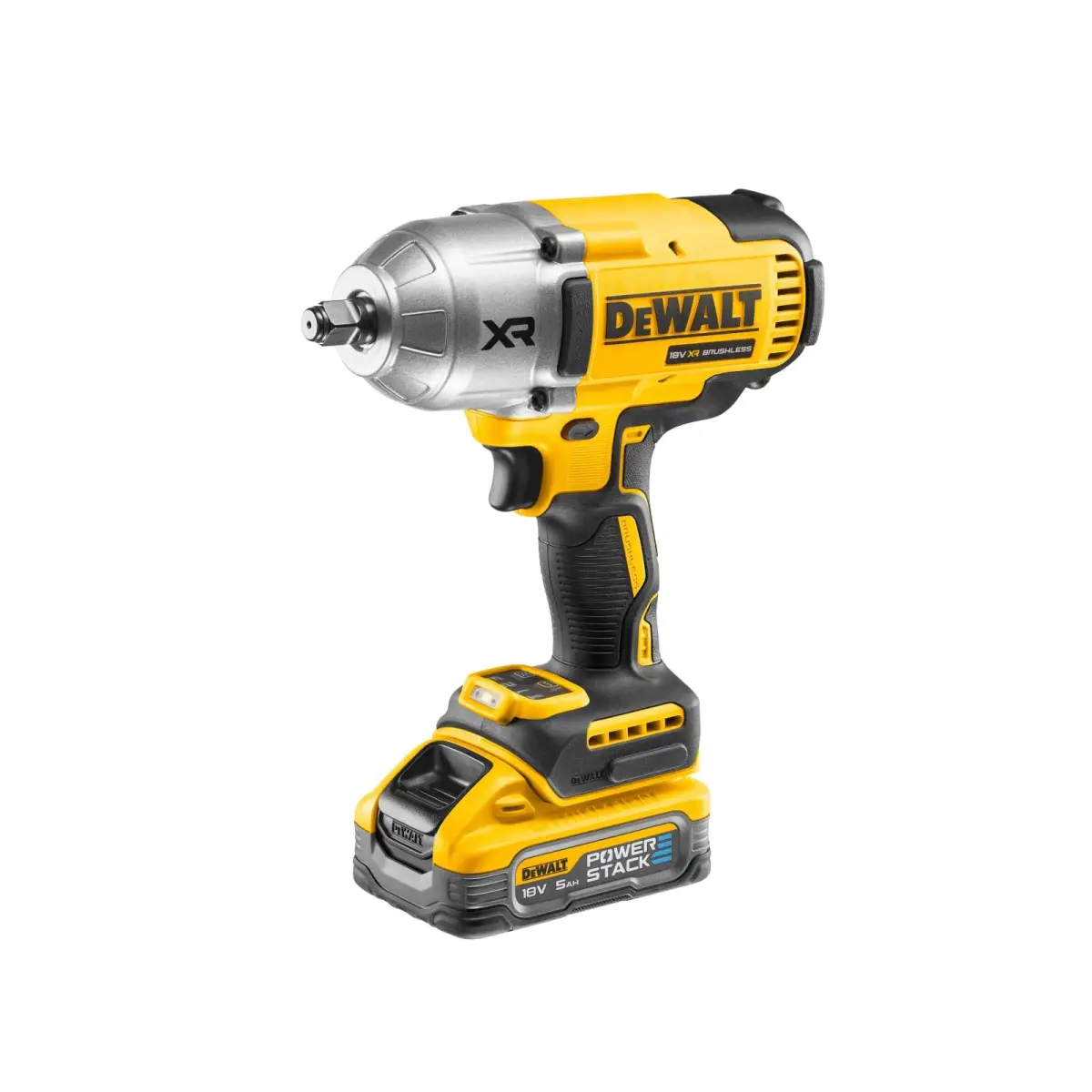 DCF900H2T POWERSTACKโข 1/2in Impact Wrench 18V 2 x 5.0Ah Li-ion