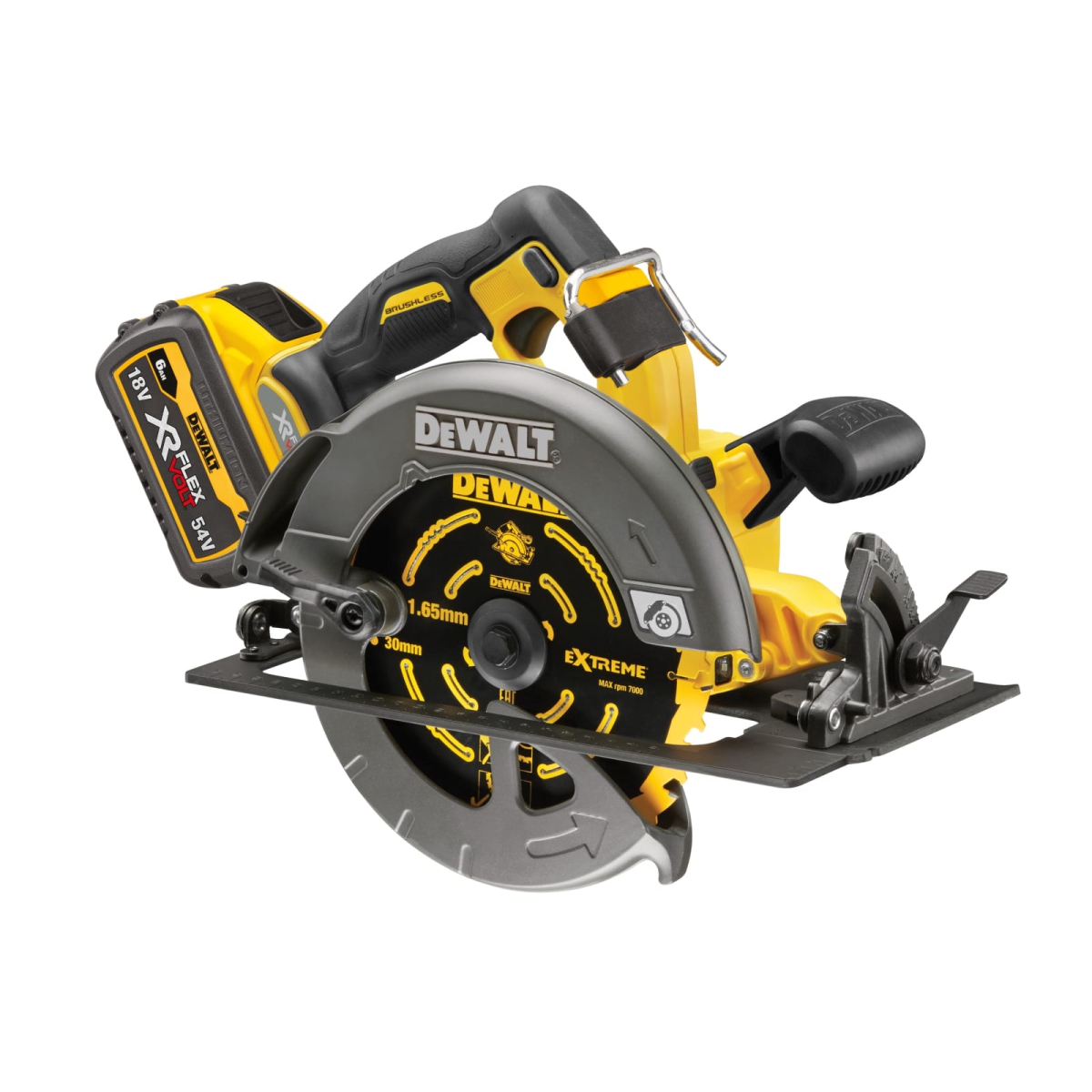 DCS578T2 XR FlexVolt Circular Saw 190mm 54V 2 x 2.0Ah Li-ion