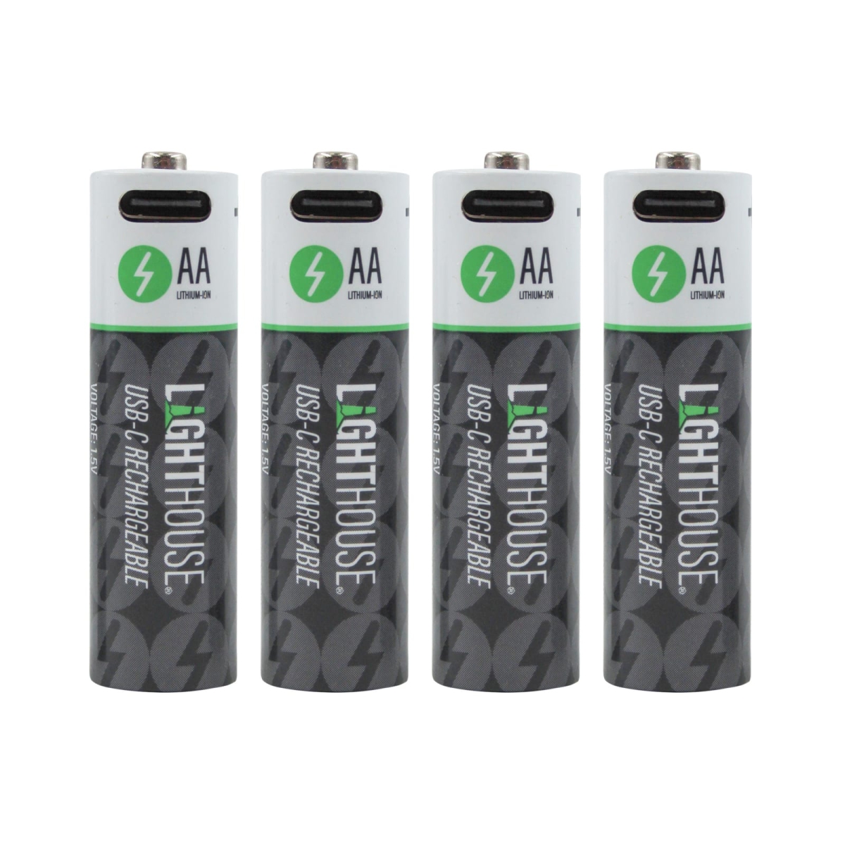 AA USB-C Rechargeable Li-ion Battery Pack of 4