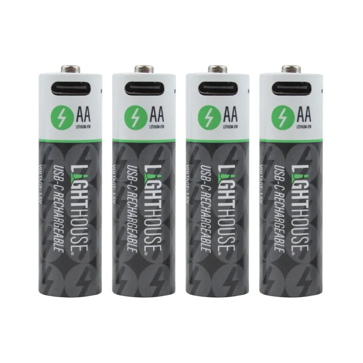 AA USB-C Rechargeable Li-ion Battery Pack of 4