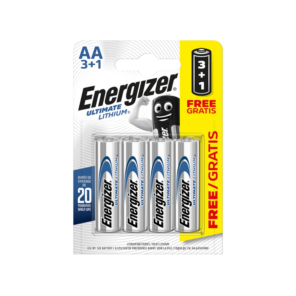 Ultimate Lithium AA x 3 +1 FOC S5715