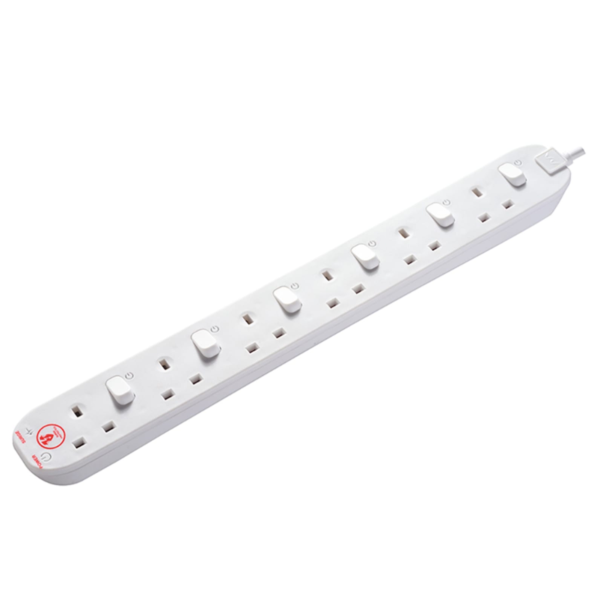 Surge Switched Extension Lead 6 Gang 13A 2m SWSRG62N-MP