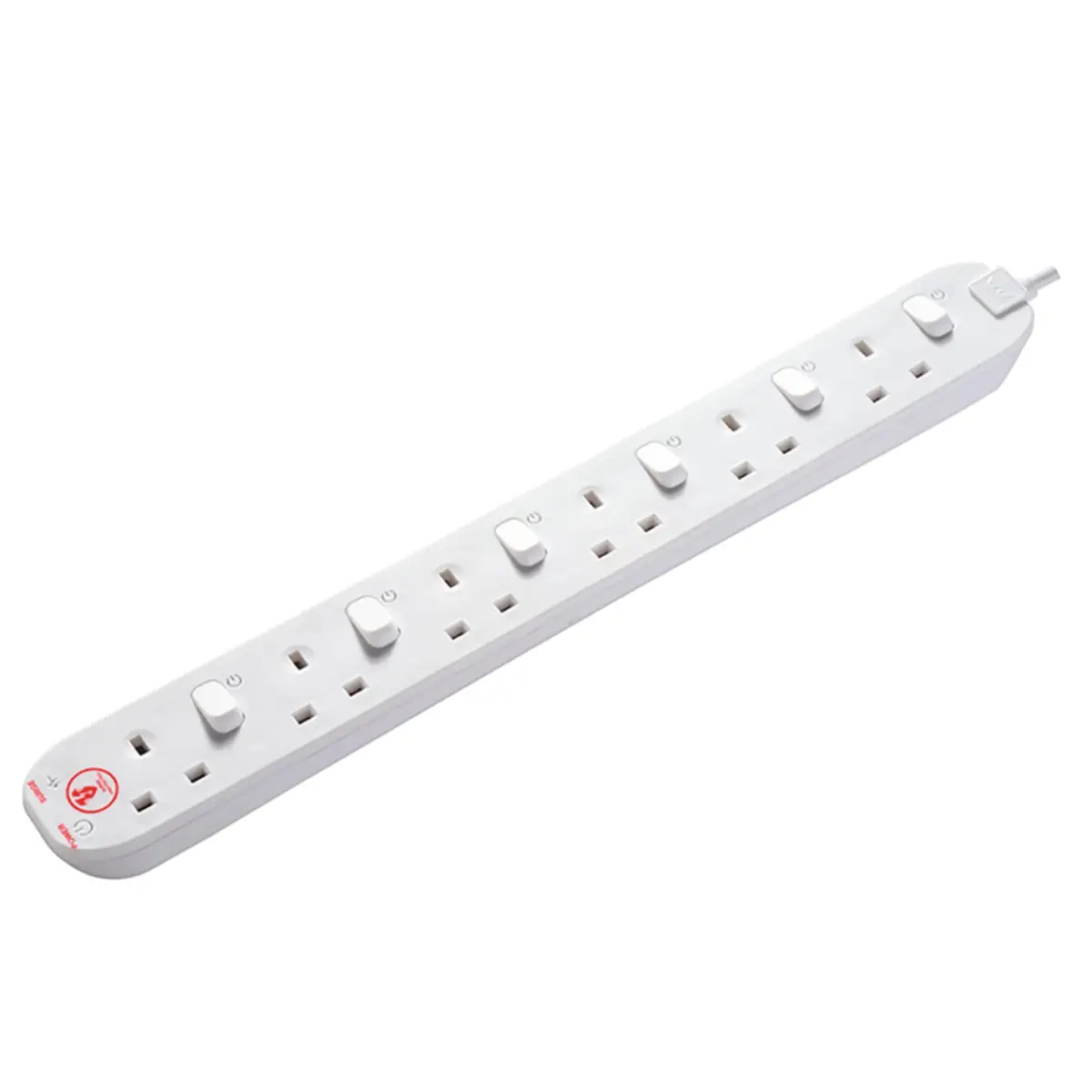 Surge Switched Extension Lead 6 Gang 13A 2m SWSRG62N-MP