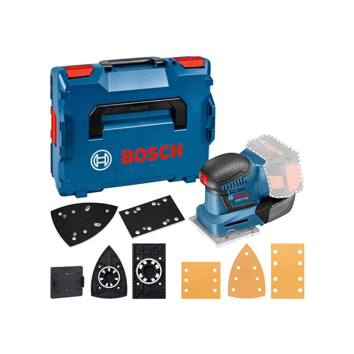 GSS 18V-10 Professional Orbital Sander + L-BOXX 18V Bare Unit
