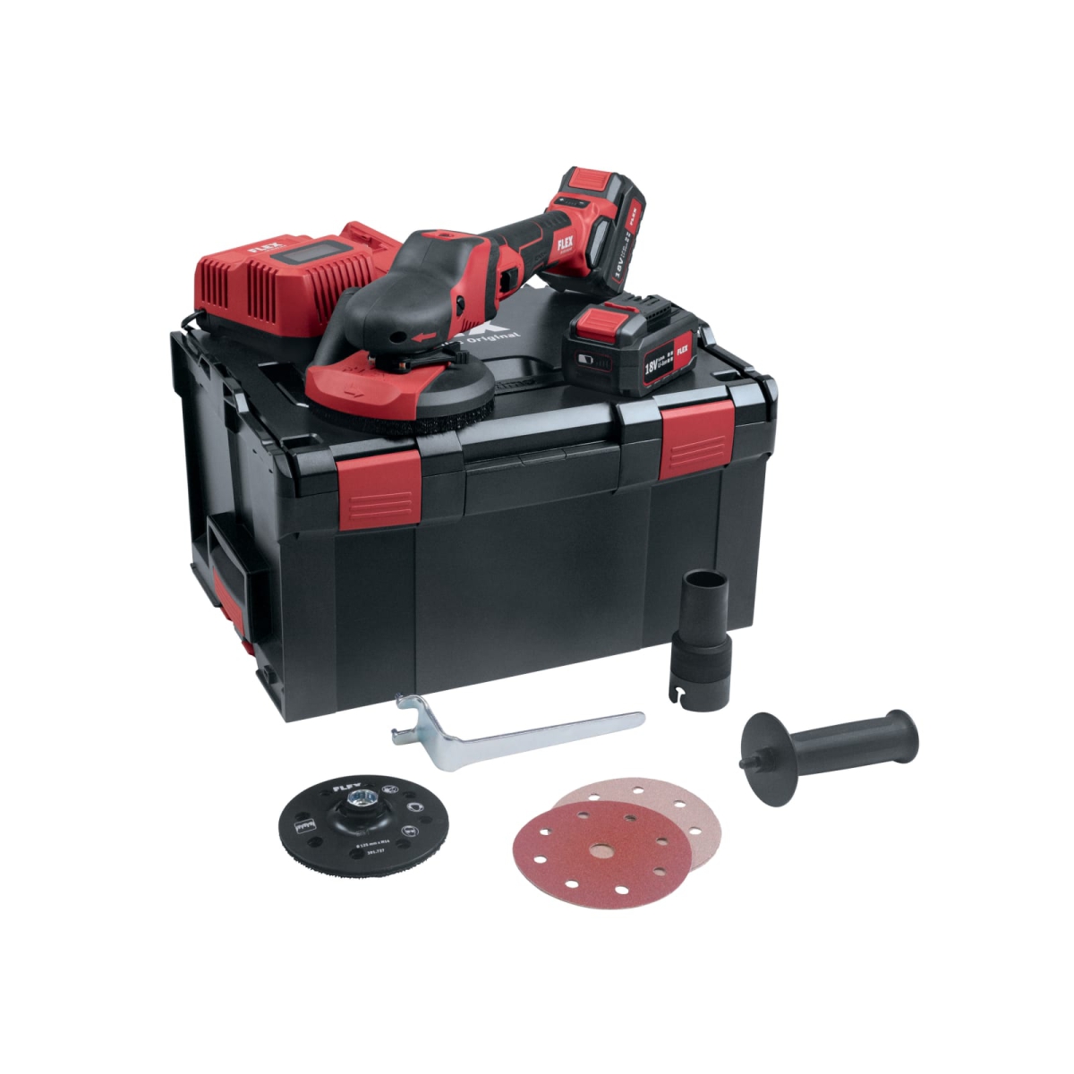 SE 125 18.0-EC/5.0 Set SUPRAFLEX Sander 18V 2 x 5.0Ah Li-ion