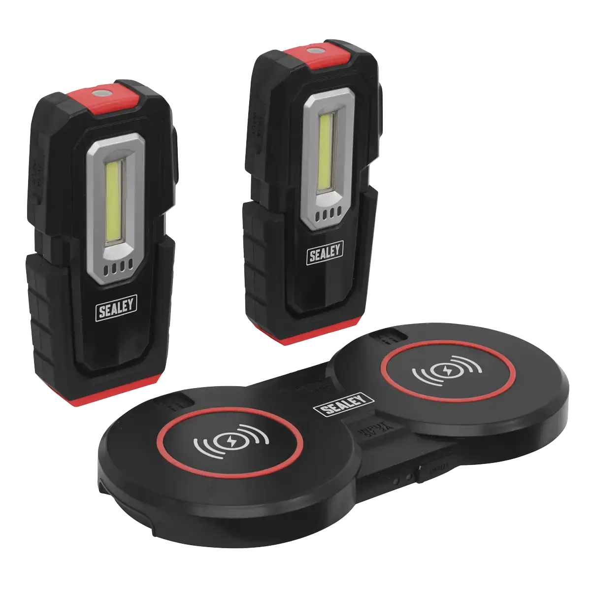 Inspection Light (x2) with Double Wireless Charging Base 3W COB & 1W SMD LED