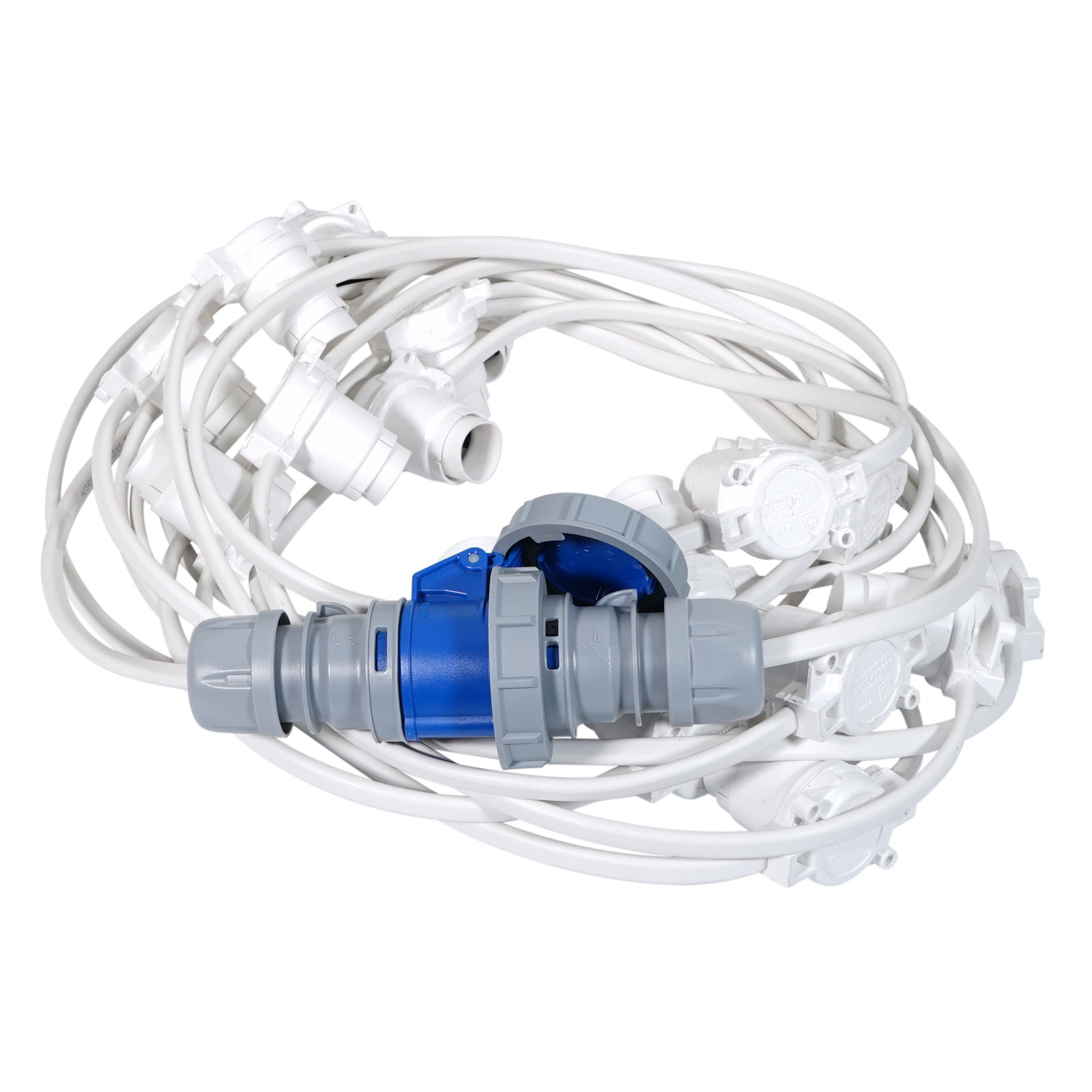 25m BC Heavy Duty White Rubber Festoon 0.33m Spacing - Image 3