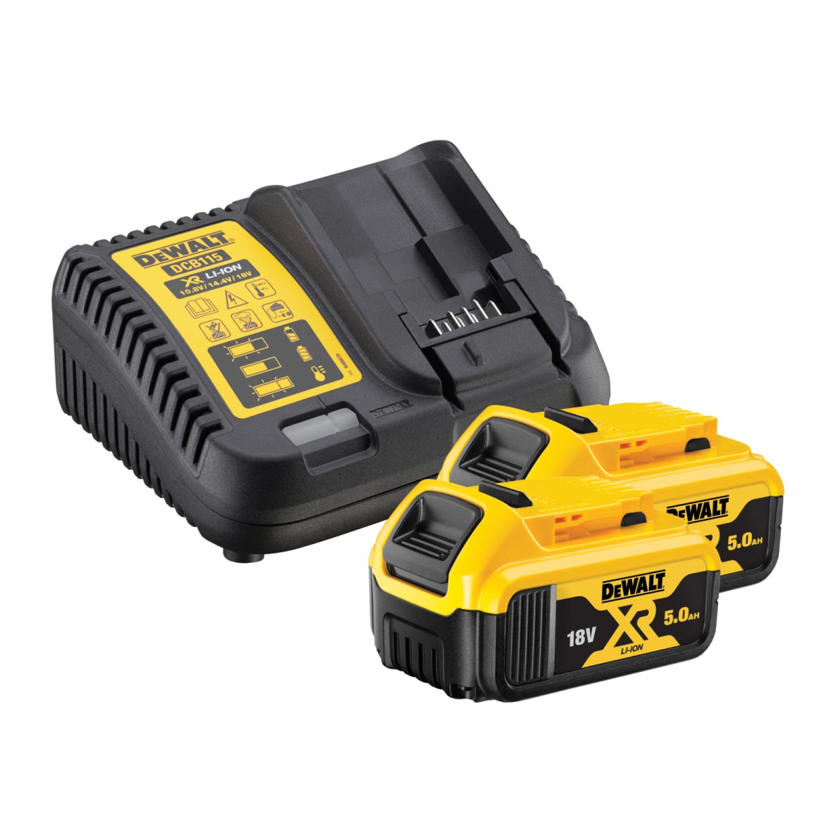 DCB184 B2C XR Charger & Battery Set 18V 2 x 5.0Ah Li-ion