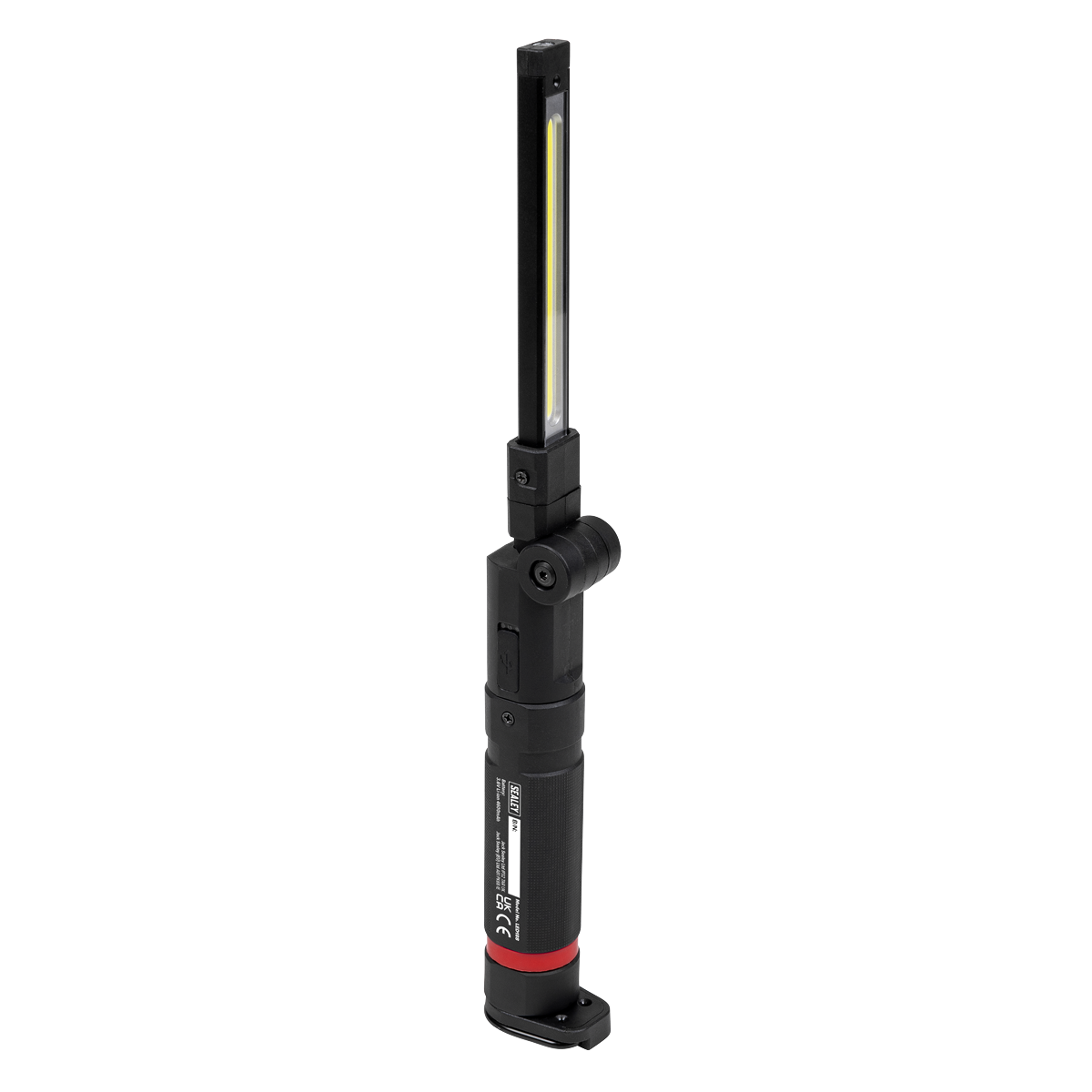 Rechargeable Slim Folding Inspection Light 10W COB LED & SMD LED with Laser Pointer - Image 6