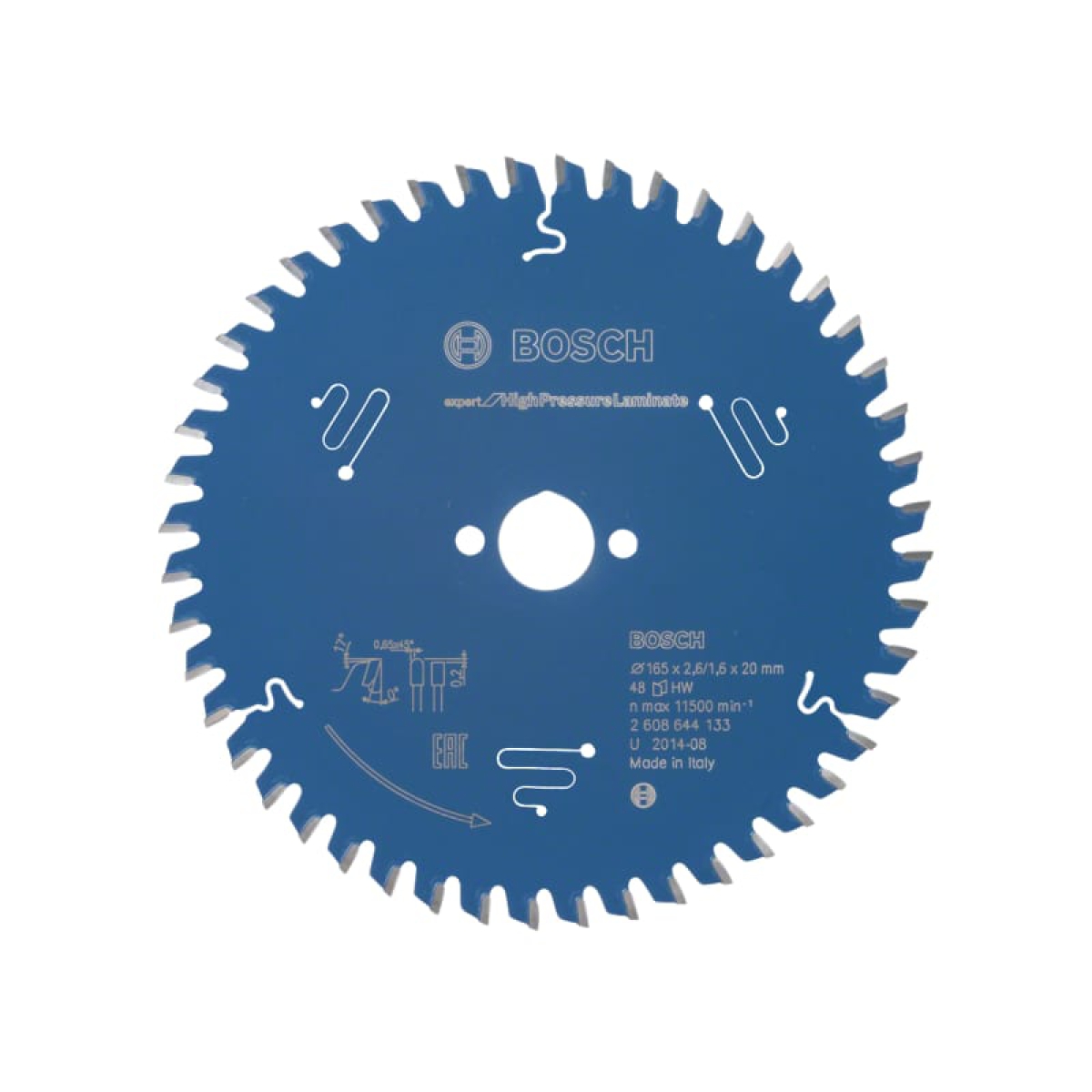Expert for High-Pressure Laminate Circular Saw Blade 165 x 20mm x 48T