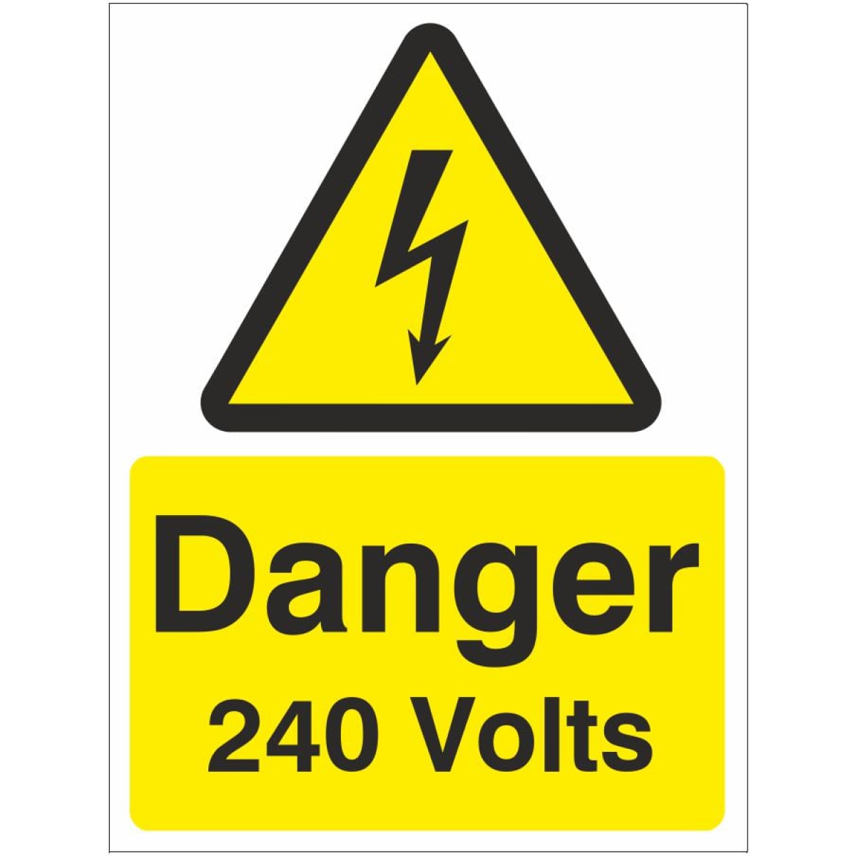Danger 240 volts Safety Sign
