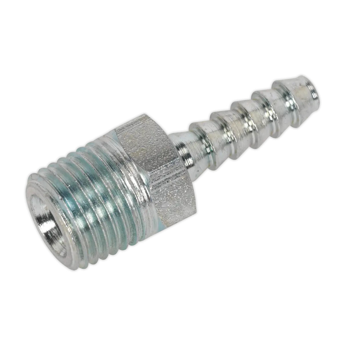 PCL Screwed Tailpiece Male 1/4"BSPT - 3/16" Hose - Pack of 5 [AC38]