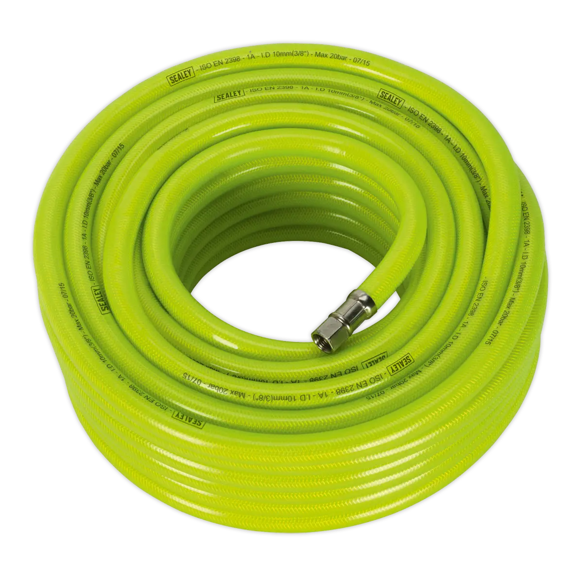 High-Visibility Air Hose with 1/4"BSP Unions 20m x 10mm [AHFC2038]