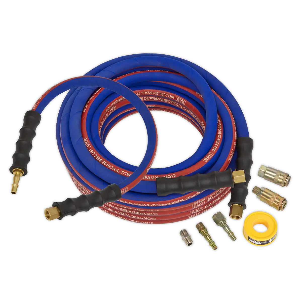 Extra-Heavy-Duty Air Hose Kit with Connectors 15m x 10mm [AHK02]
