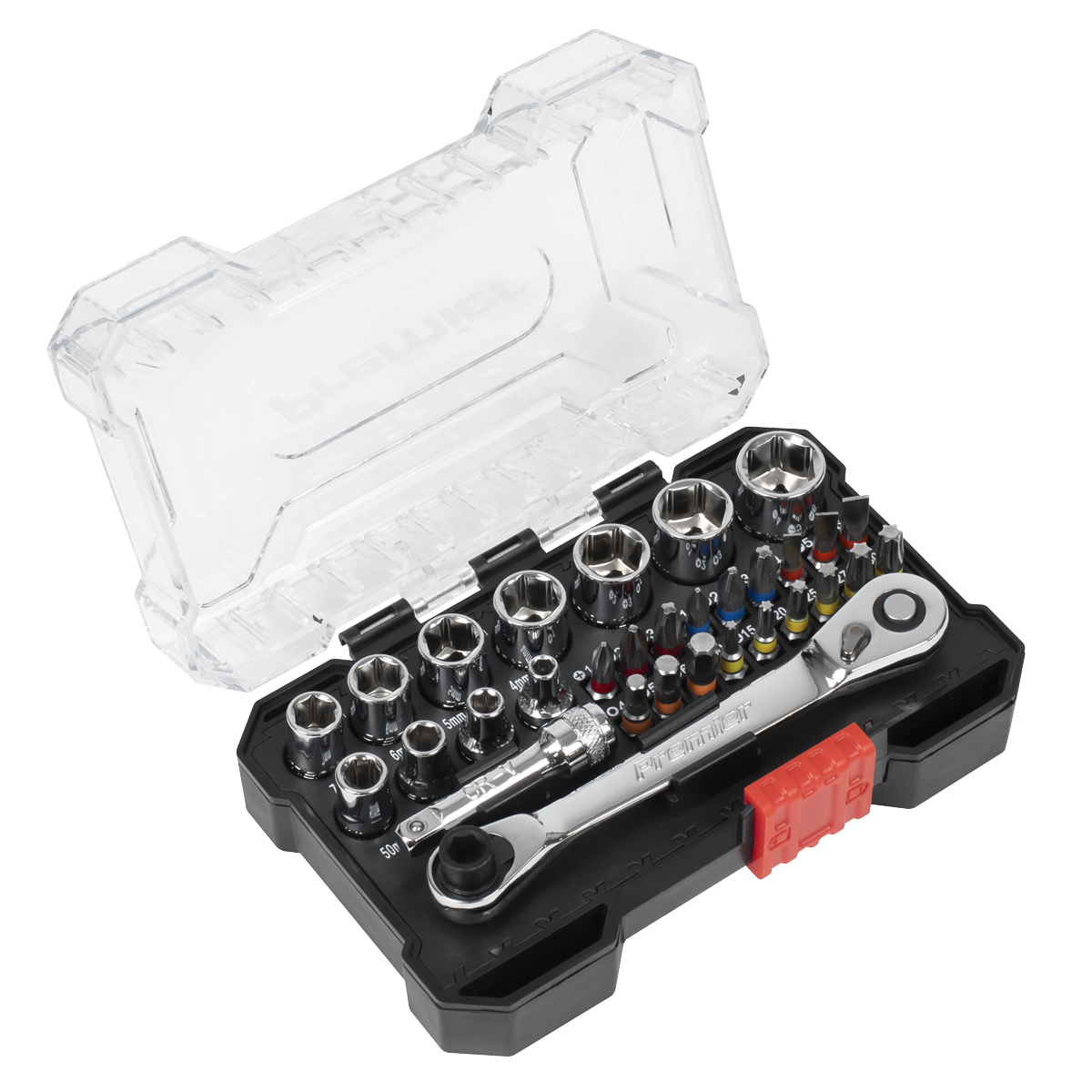 Premier Socket & Colour-Coded Bit Set 1/4"Sq Drive 31pc [AK2111]