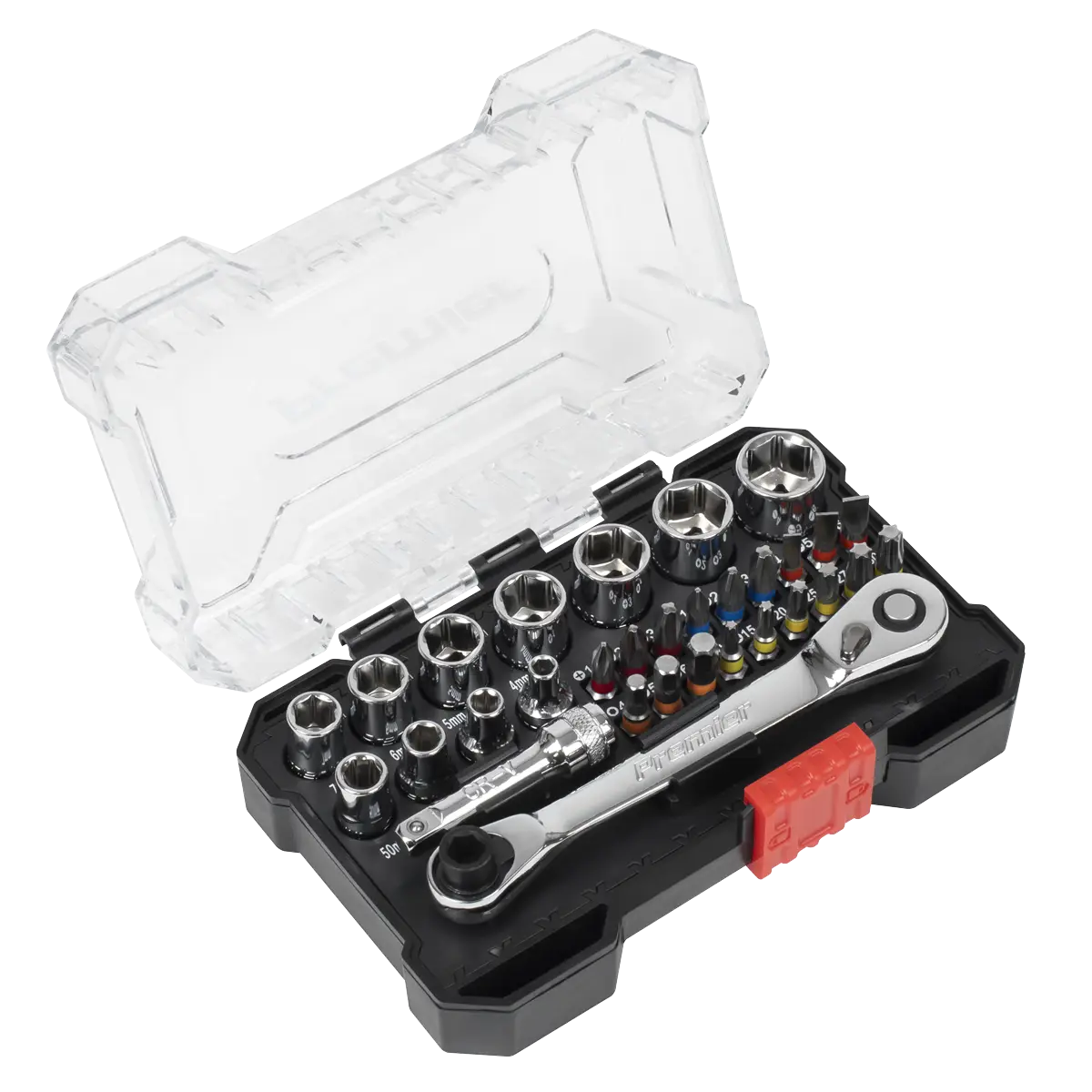 Premier Socket & Colour-Coded Bit Set 1/4"Sq Drive 31pc [AK2111]