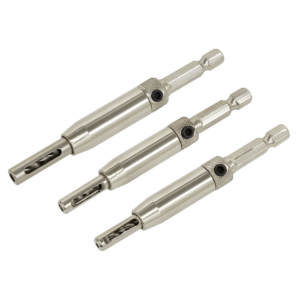 Self-Centring Chamfered Hinge Drill Set 3pc [AK3HD]