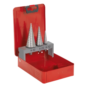 Premier Straight Flute HSS Cobalt Step Drill Bit Set 3pc [AK4733]