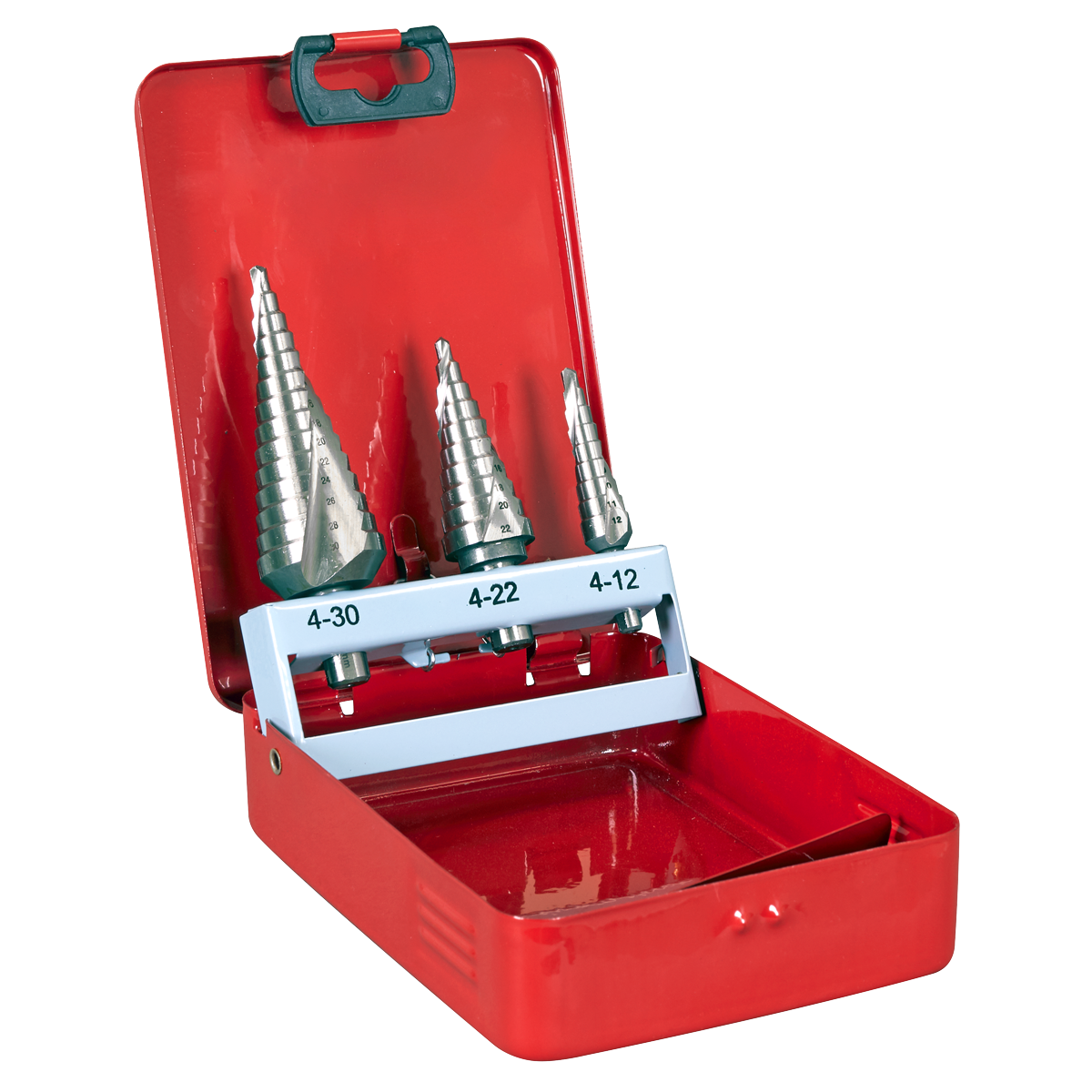Spiral Flute HSS Cobalt Step Drill Bit Set 3pc [AK4743]