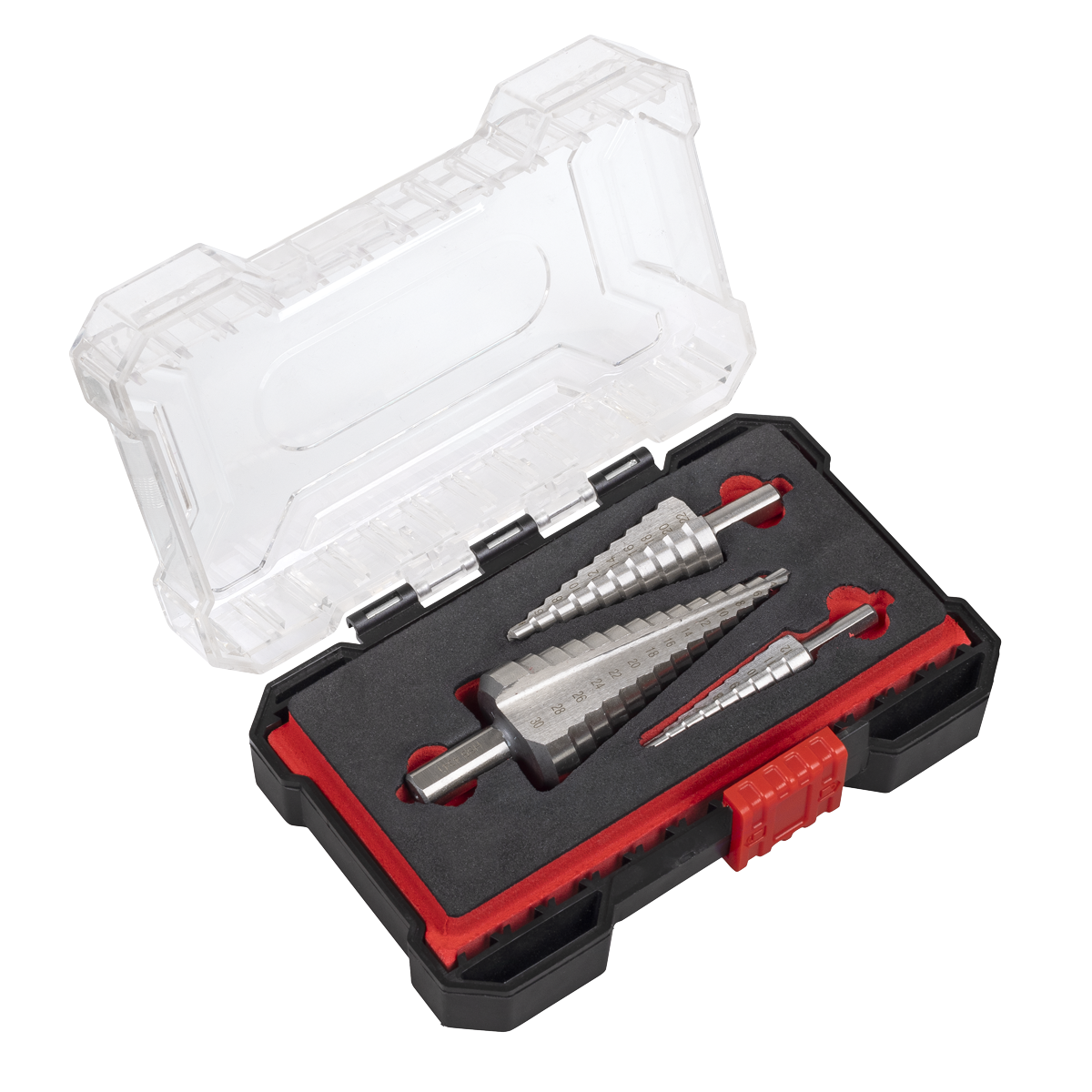 Straight Flute HSS 4341 Step Drill Bit Set 3pc [AK4746]