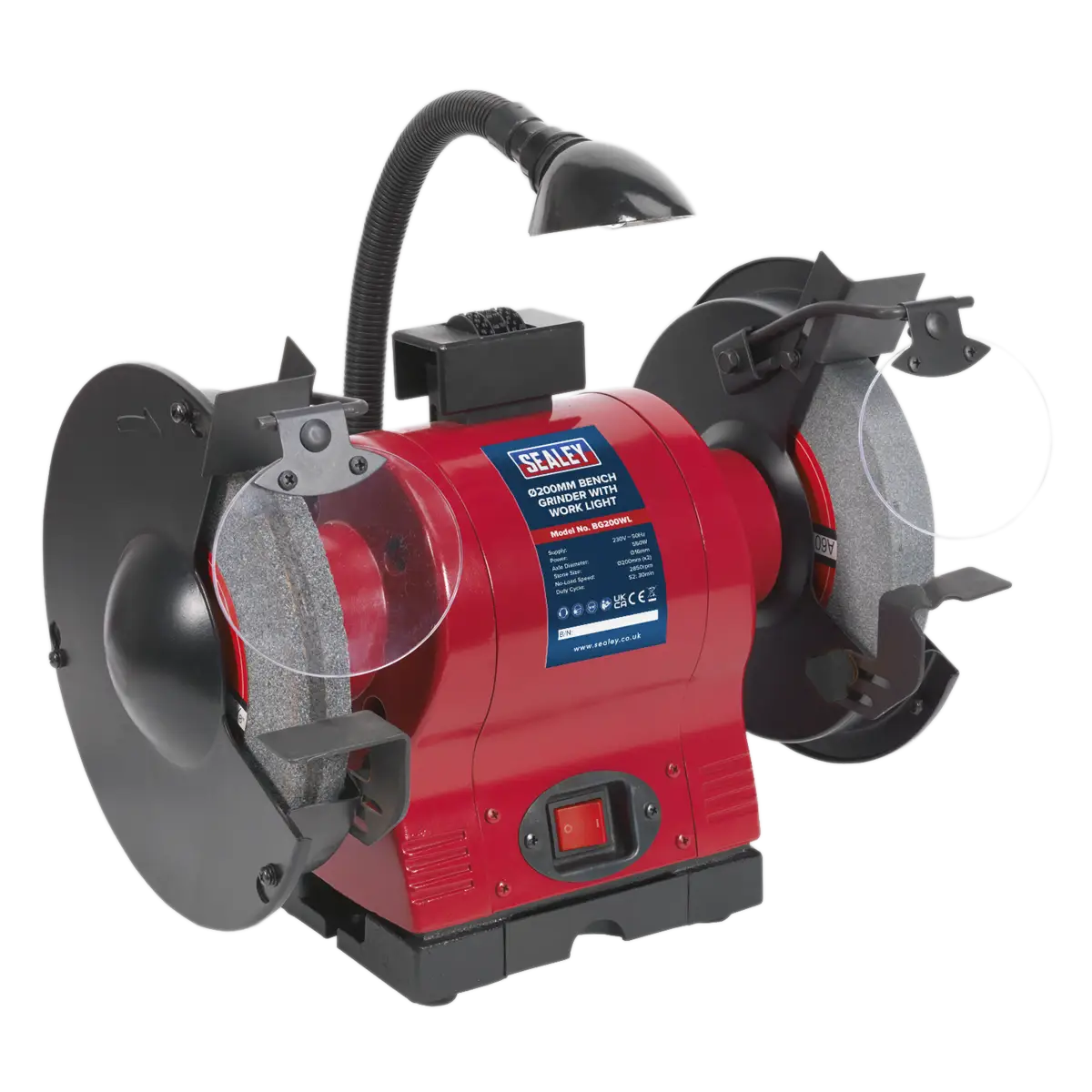 200mm Bench Grinder with Worklight 550W/230V [BG200WL]