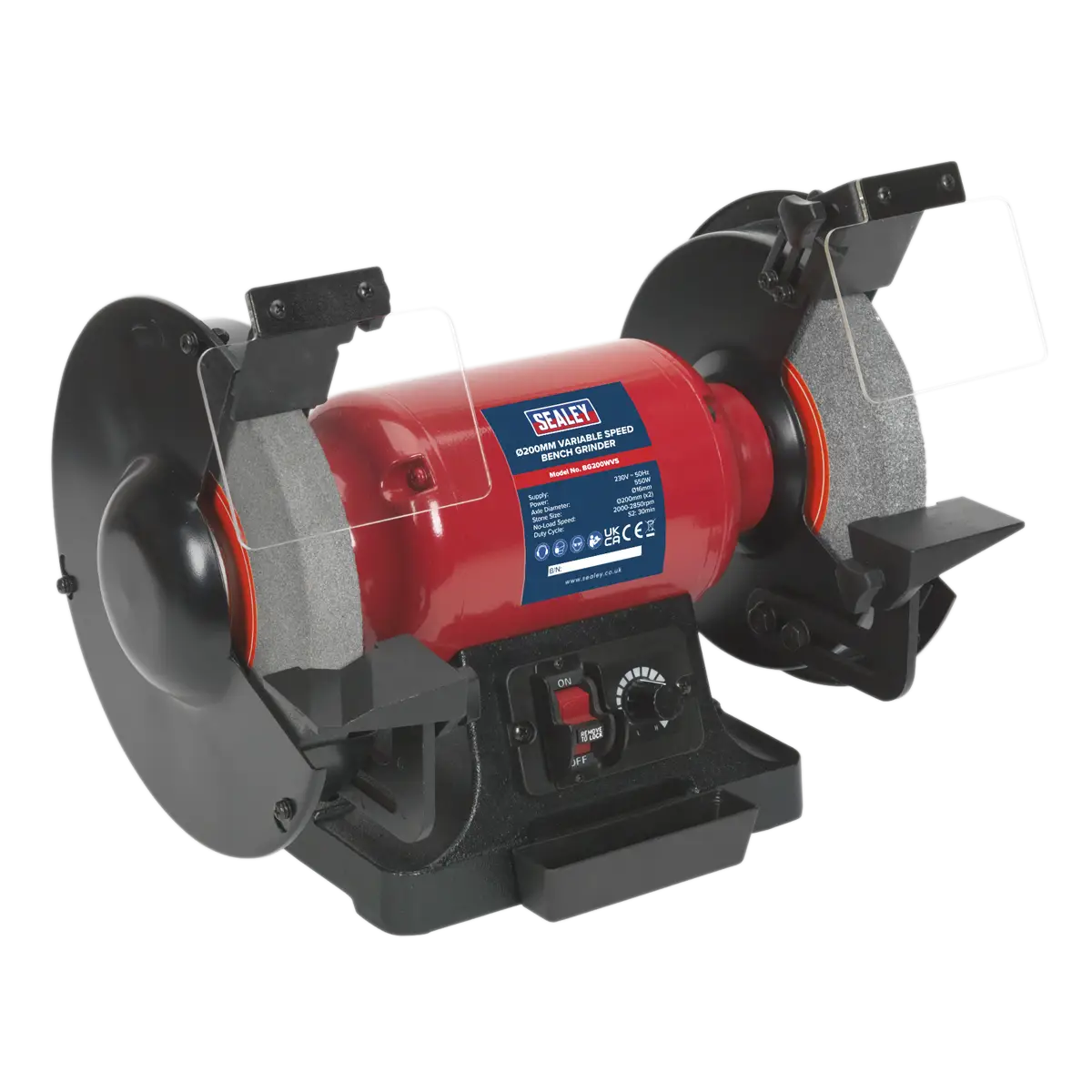 200mm Bench Grinder with Variable Speed 550W/230V [BG200WVS]