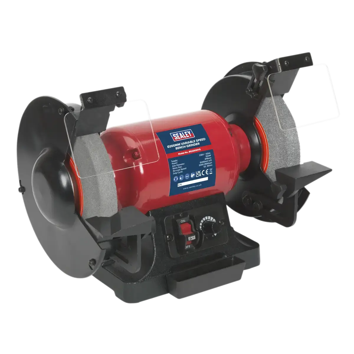 200mm Bench Grinder with Variable Speed 550W/230V [BG200WVS]
