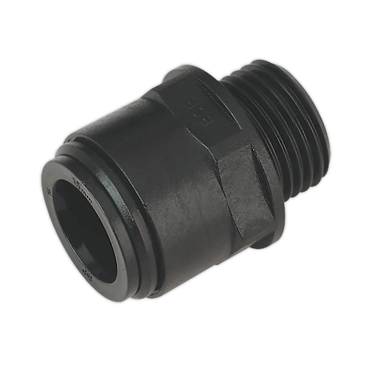 John Guest® Straight Adaptor 15mm x 1/2"BSP - Pack of 2 [CAS15SA]