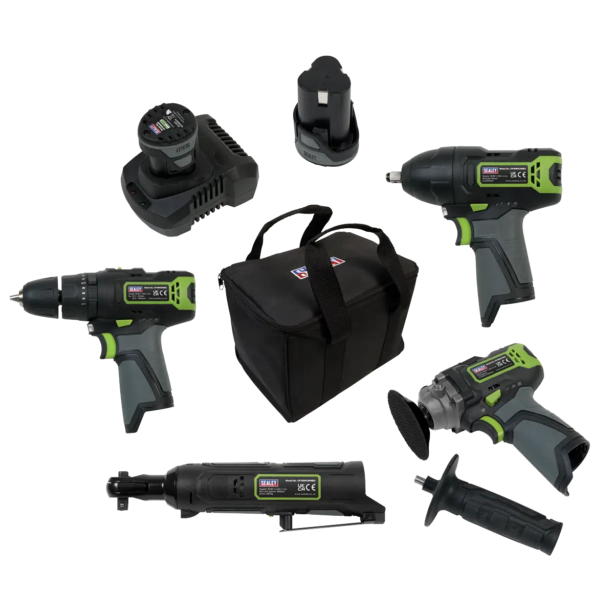 4 x SV10.8 Series Cordless Power Tool Kit 10.8V - 2 Batteries [CP108VCOMBO1]