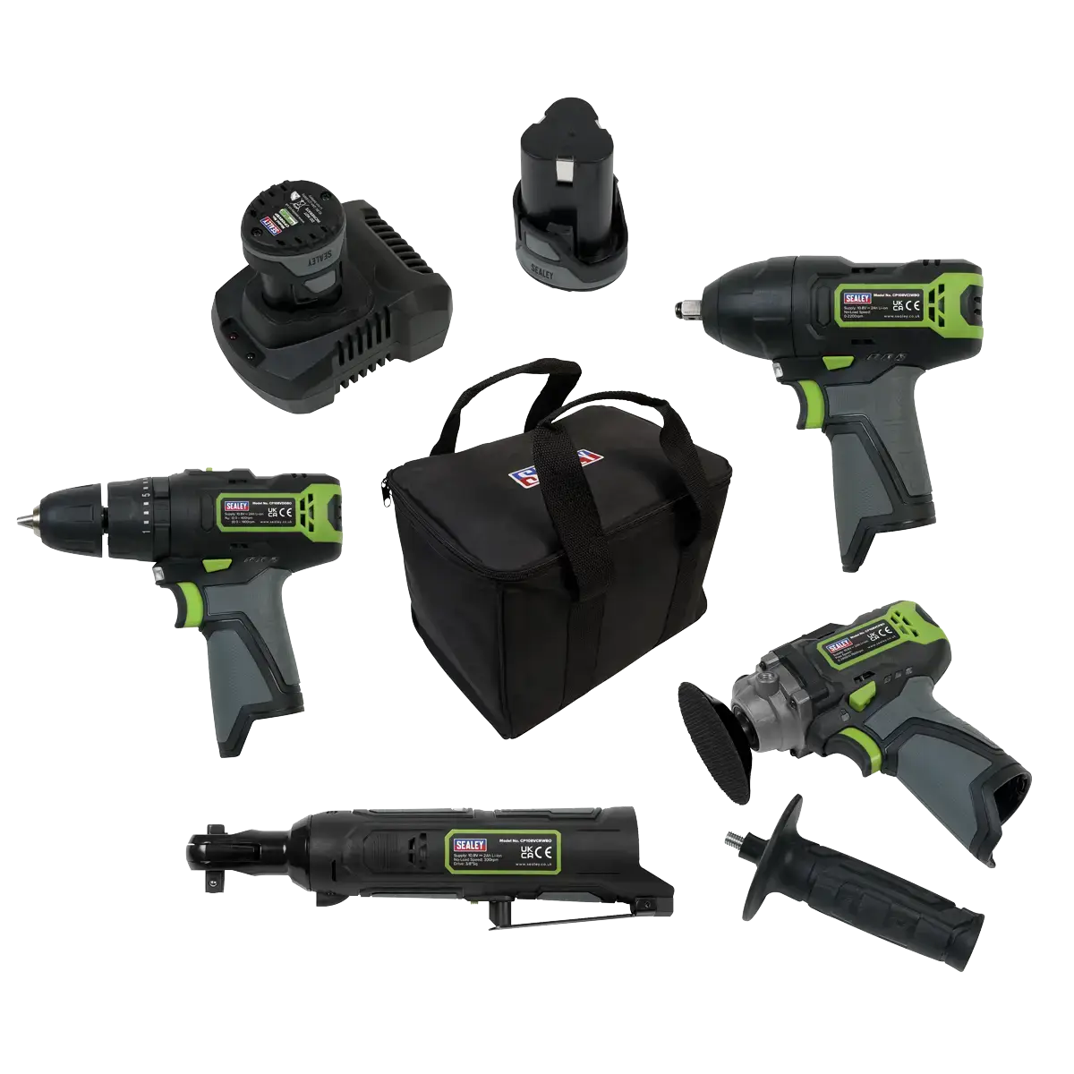 4 x SV10.8 Series Cordless Power Tool Kit 10.8V - 2 Batteries [CP108VCOMBO1]