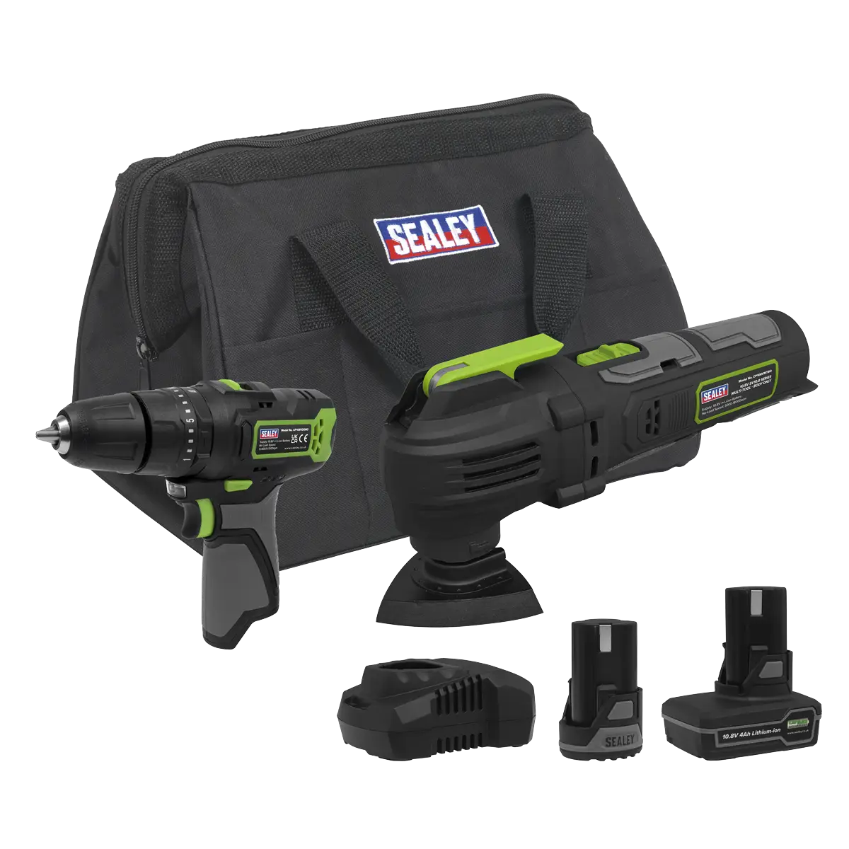 2 x SV10.8 Series Cordless Power Tool Kit 10.8V - 2 Batteries [CP108VCOMBO5]