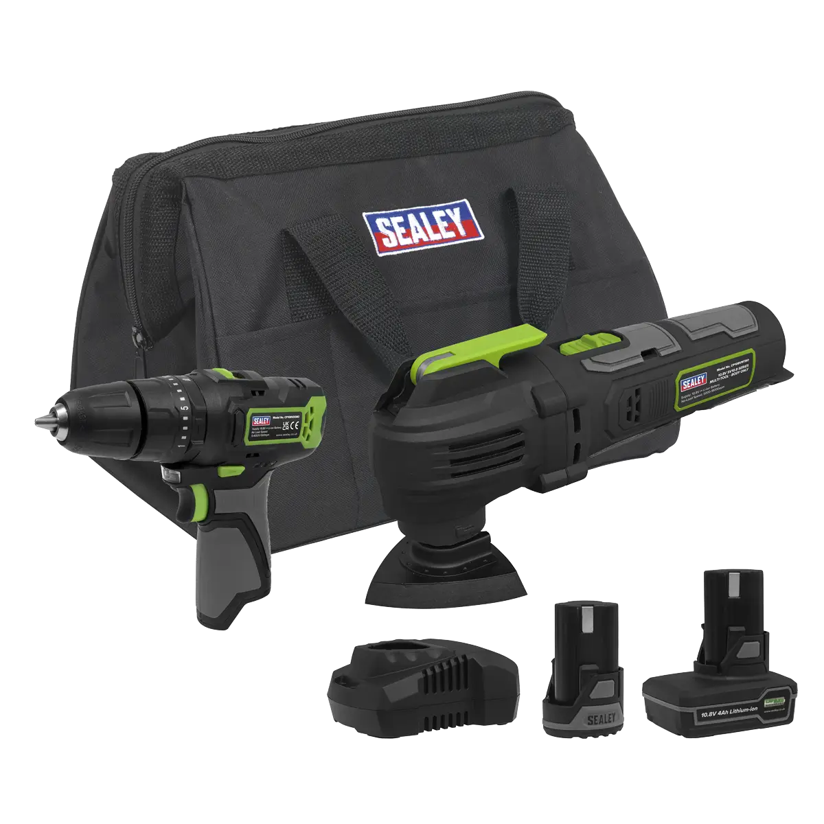 2 x SV10.8 Series Cordless Power Tool Kit 10.8V - 2 Batteries & Euro Plug [CP108VCOMBO5EU]