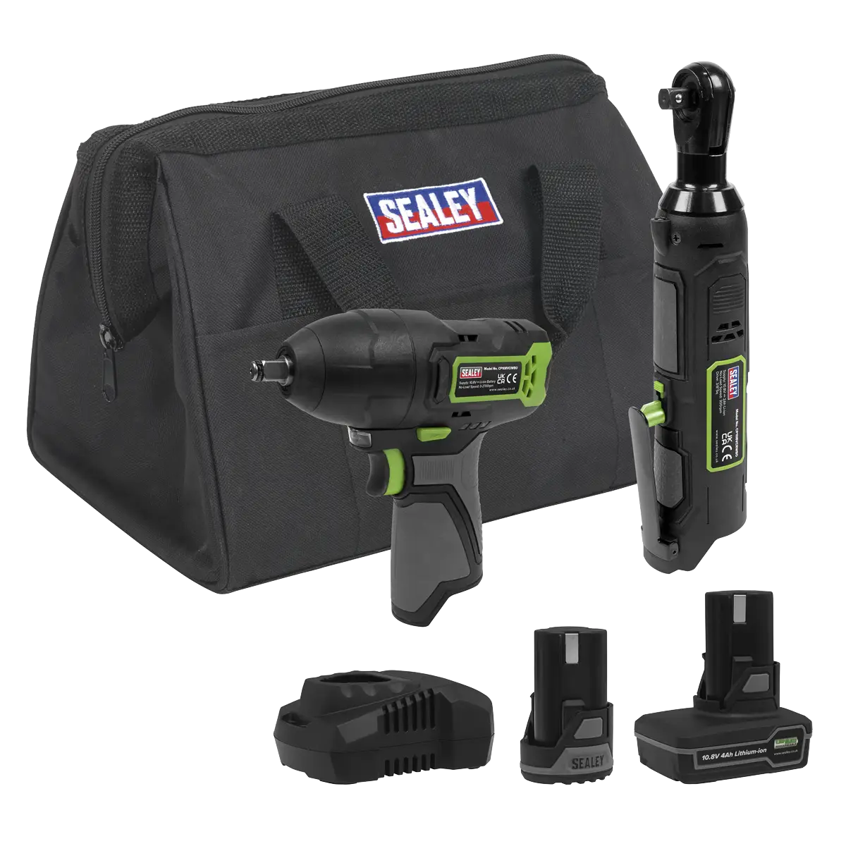 2 x SV10.8 Series Cordless Power Tool Kit 10.8V - 2 Batteries & Euro Plug [CP108VCOMBO6EU]