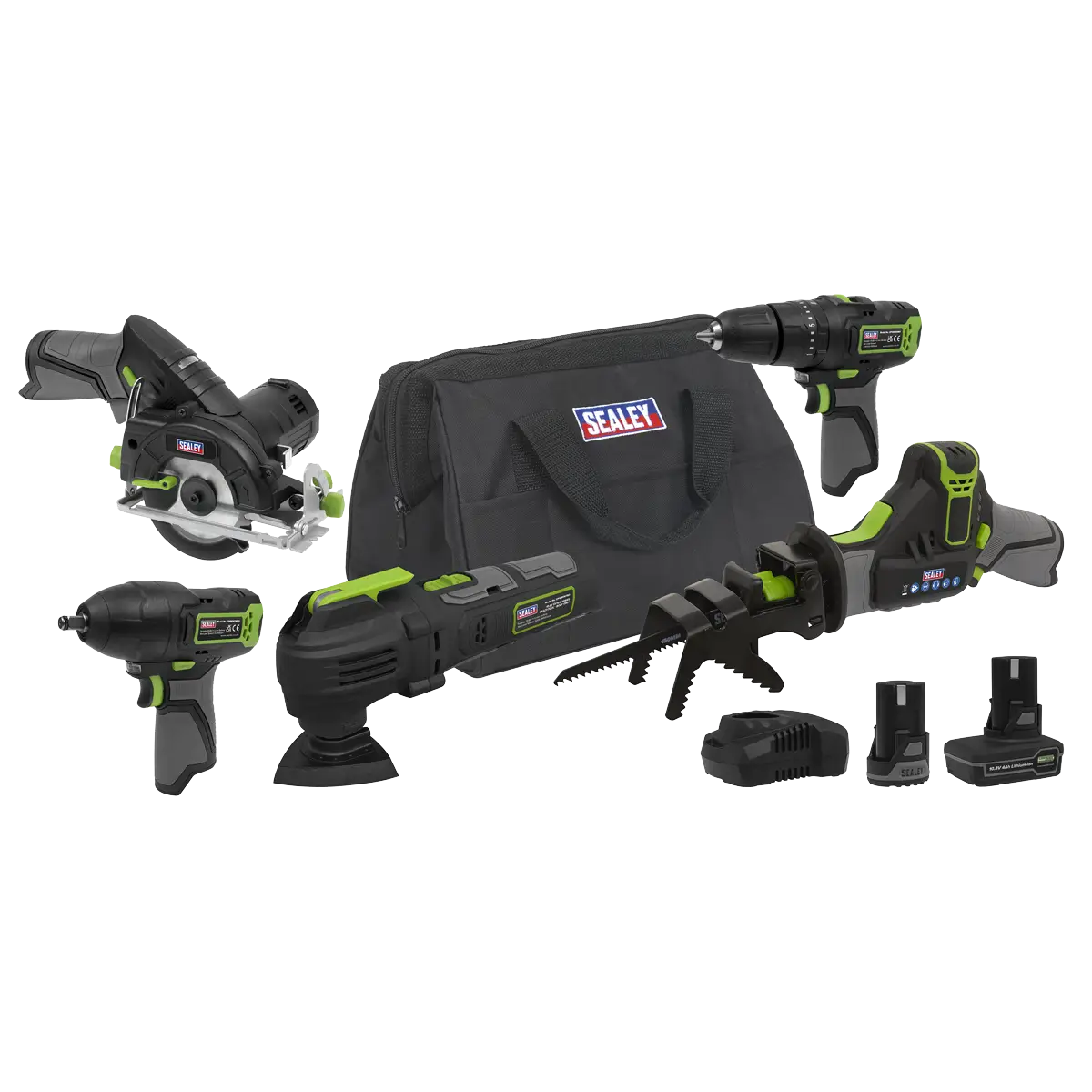 5 x SV10.8 Series Cordless Power Tool Kit 10.8V - 2 Batteries [CP108VCOMBO8]
