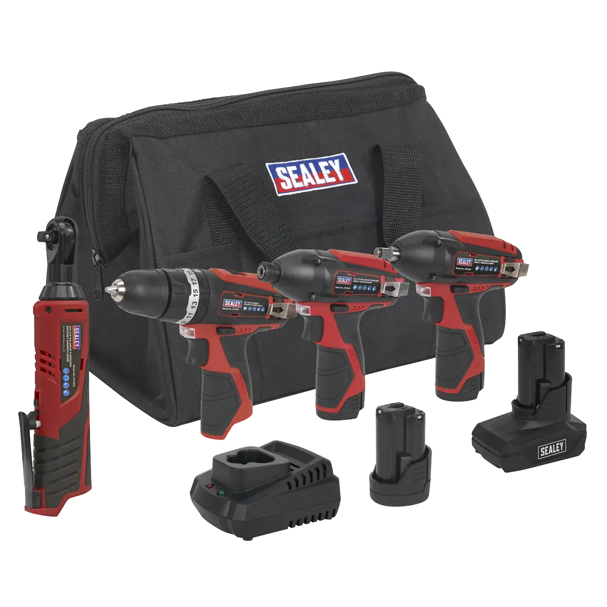 4 x SV12 Series Cordless Power Tool Kit 12V - 2 Batteries [CP1200COMBO]