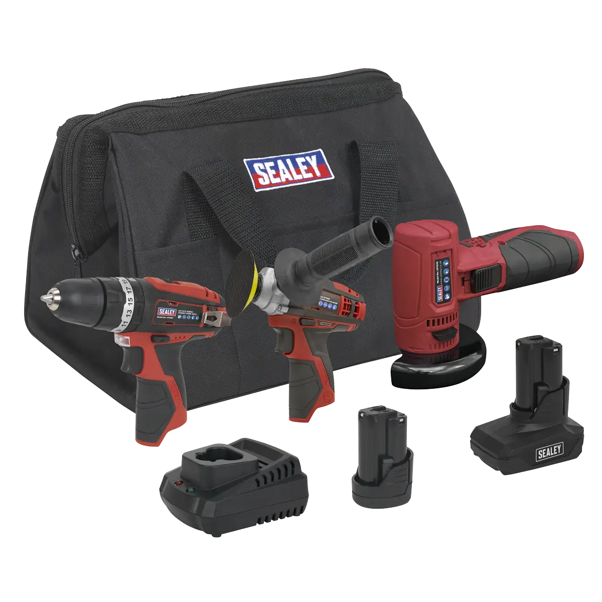 3 x SV12 Series Cordless Power Tool Kit 12V - 2 Batteries [CP1200COMBO7]