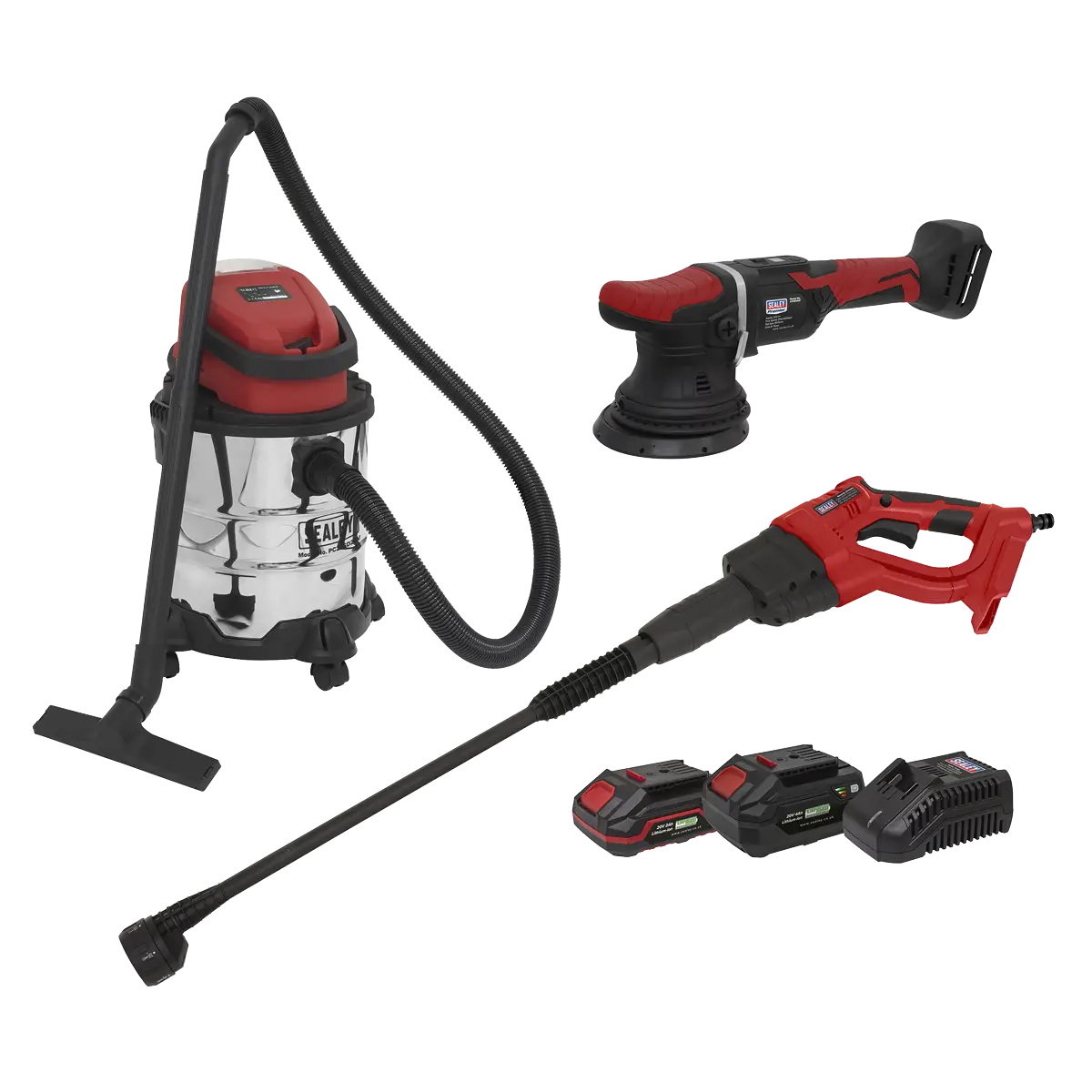 3 x SV20 Series Cordless Power Tool Car Valeting Kit 20V - 2 Batteries [CP20VCOMBO10]