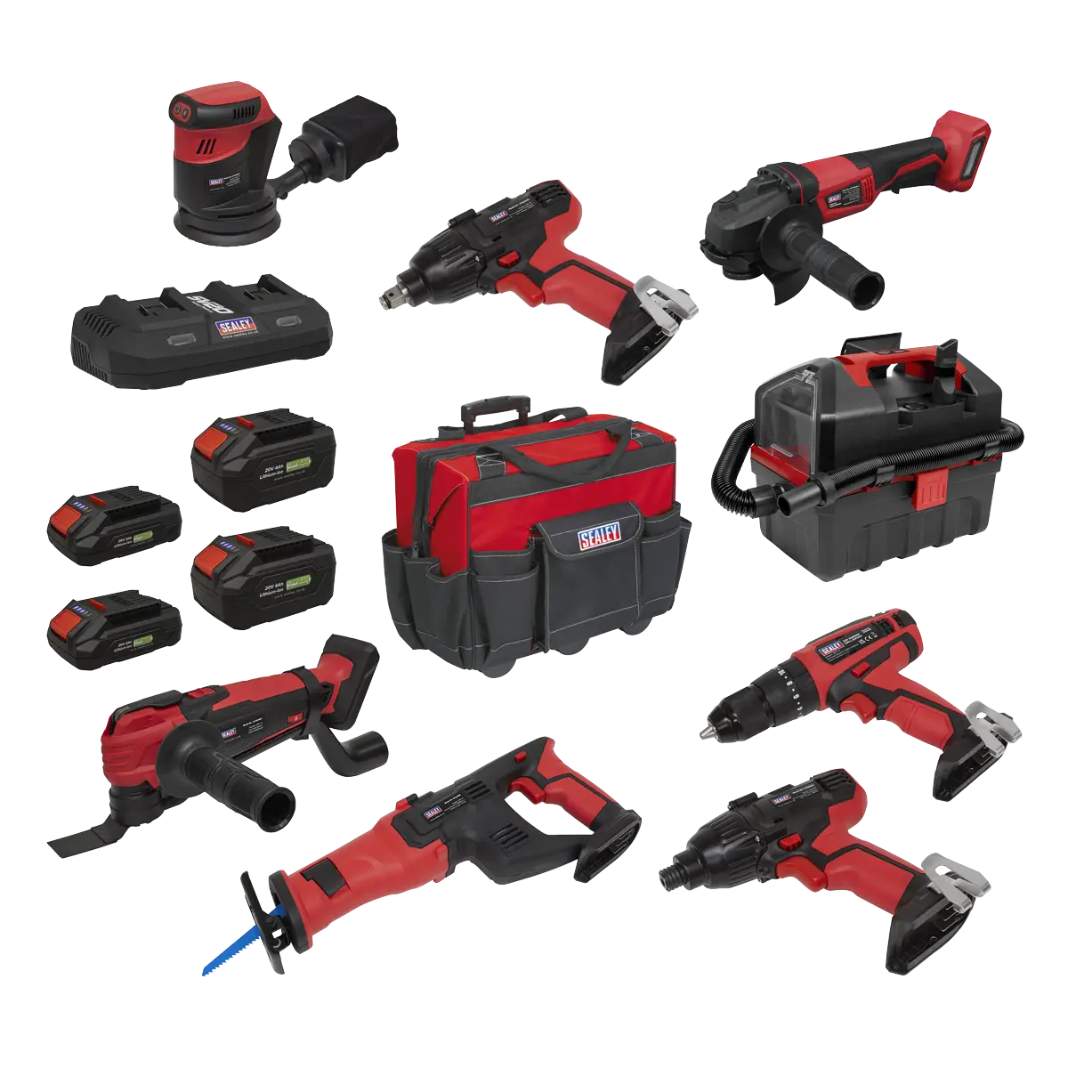 8 x SV20 Series Cordless Power Tool Kit 20V - 4 Batteries [CP20VCOMBO4]