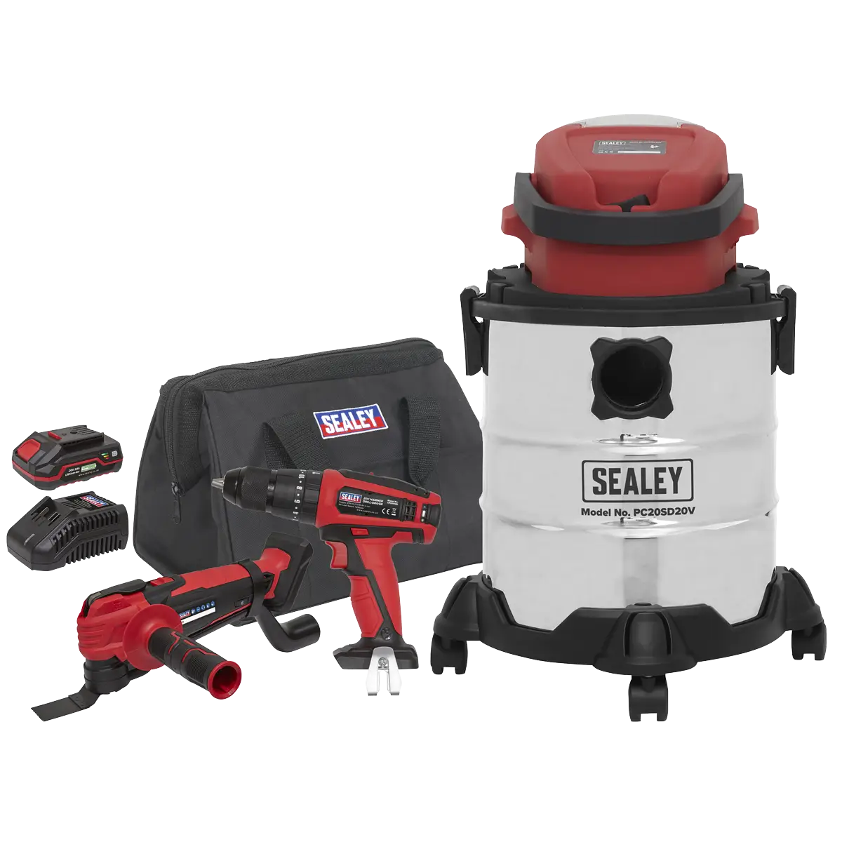 3 x SV20 Series Cordless Power Tool Vac Kit 20V - 2 Batteries [CP20VCOMBO5]