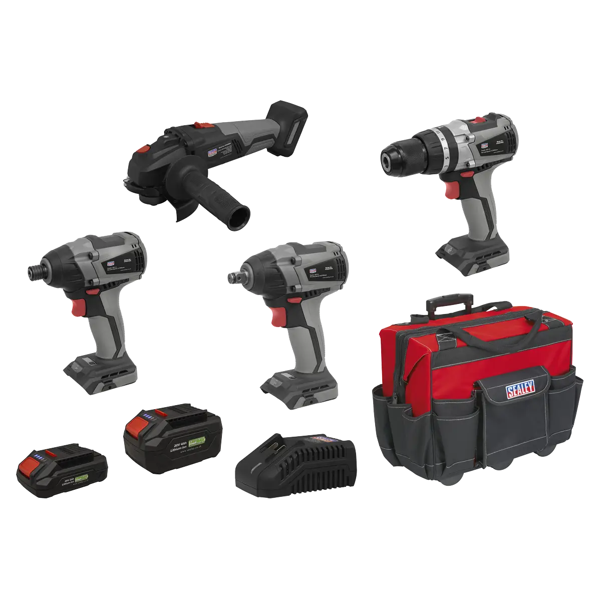 Premier 4 x SV20 Series Cordless Brushless Power Tool Kit 20V - 2 Batteries [CP20VCOMBOX1]