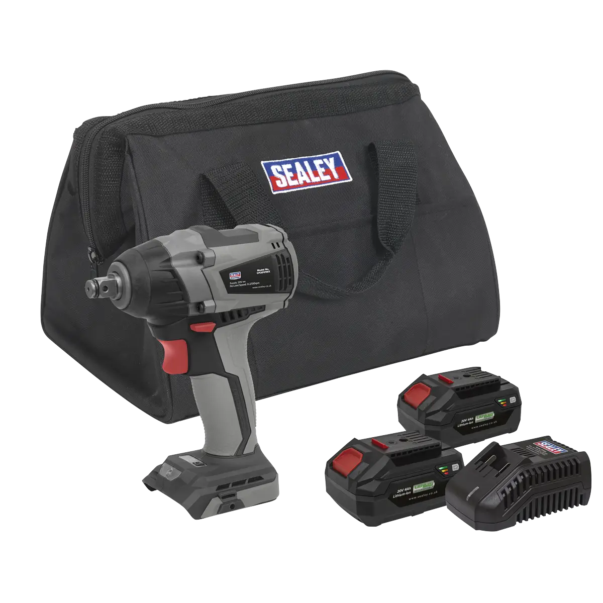 Premier SV20 Series 1/2"Sq Drive Brushless Cordless Impact Wrench Kit 20V 4Ah - 2 Batteries [CP20VIWXKIT]
