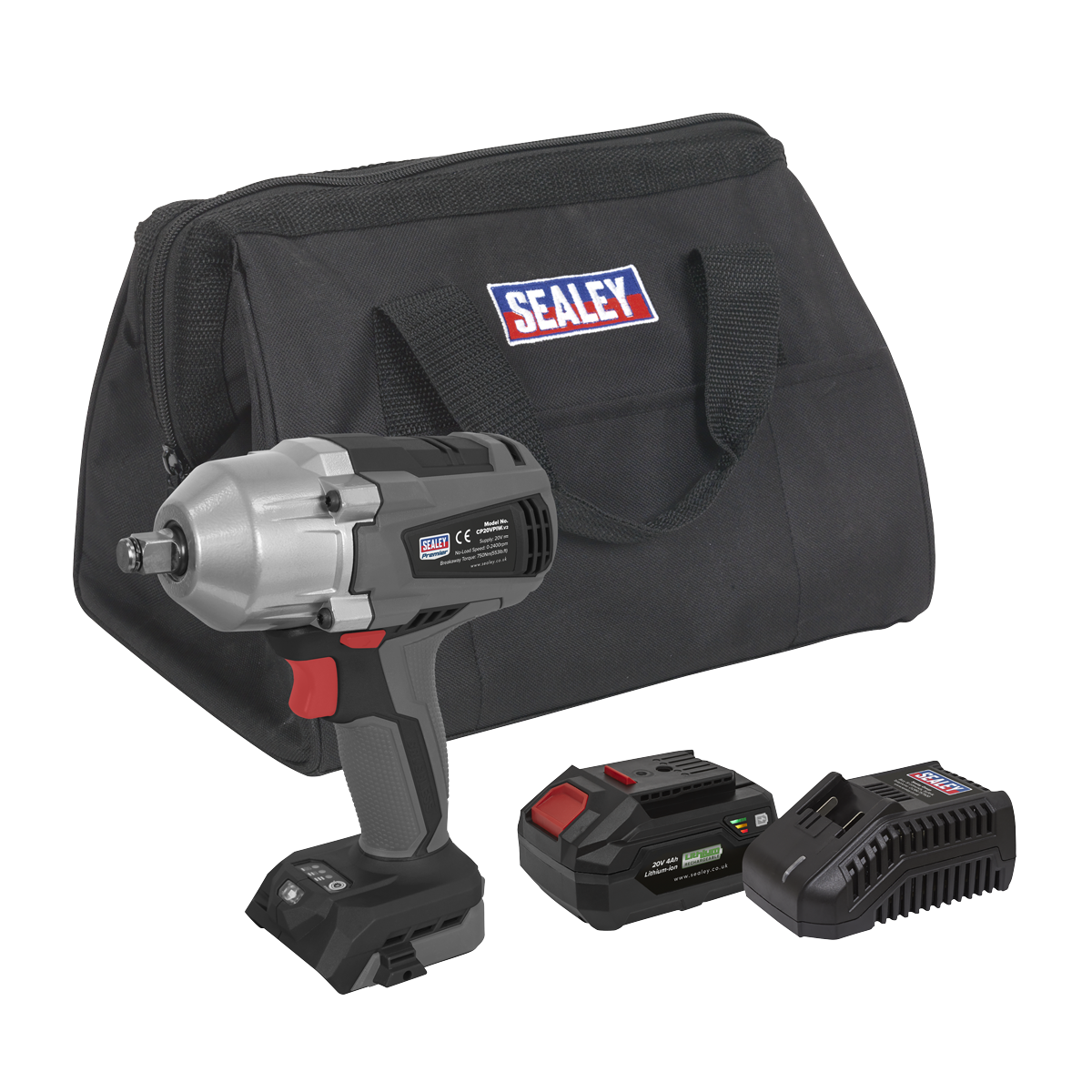Premier SV20 Series 1/2"Sq Drive Brushless Cordless Impact Wrench Kit 20V 4Ah [CP20VPIWKIT1]