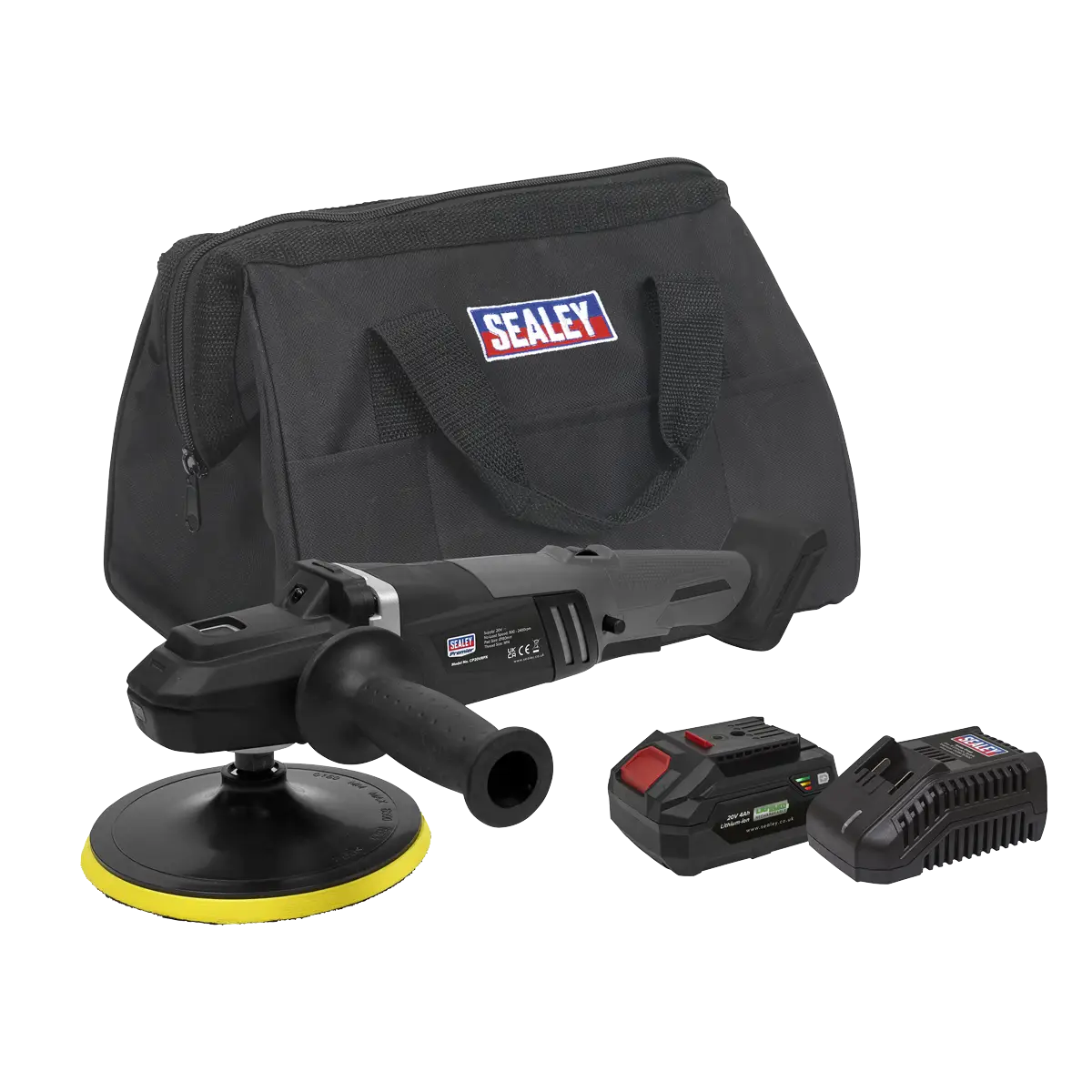 Premier SV20 Series 180mm Brushless Cordless Rotary Polisher Kit 20V 4Ah [CP20VRPXKIT1]